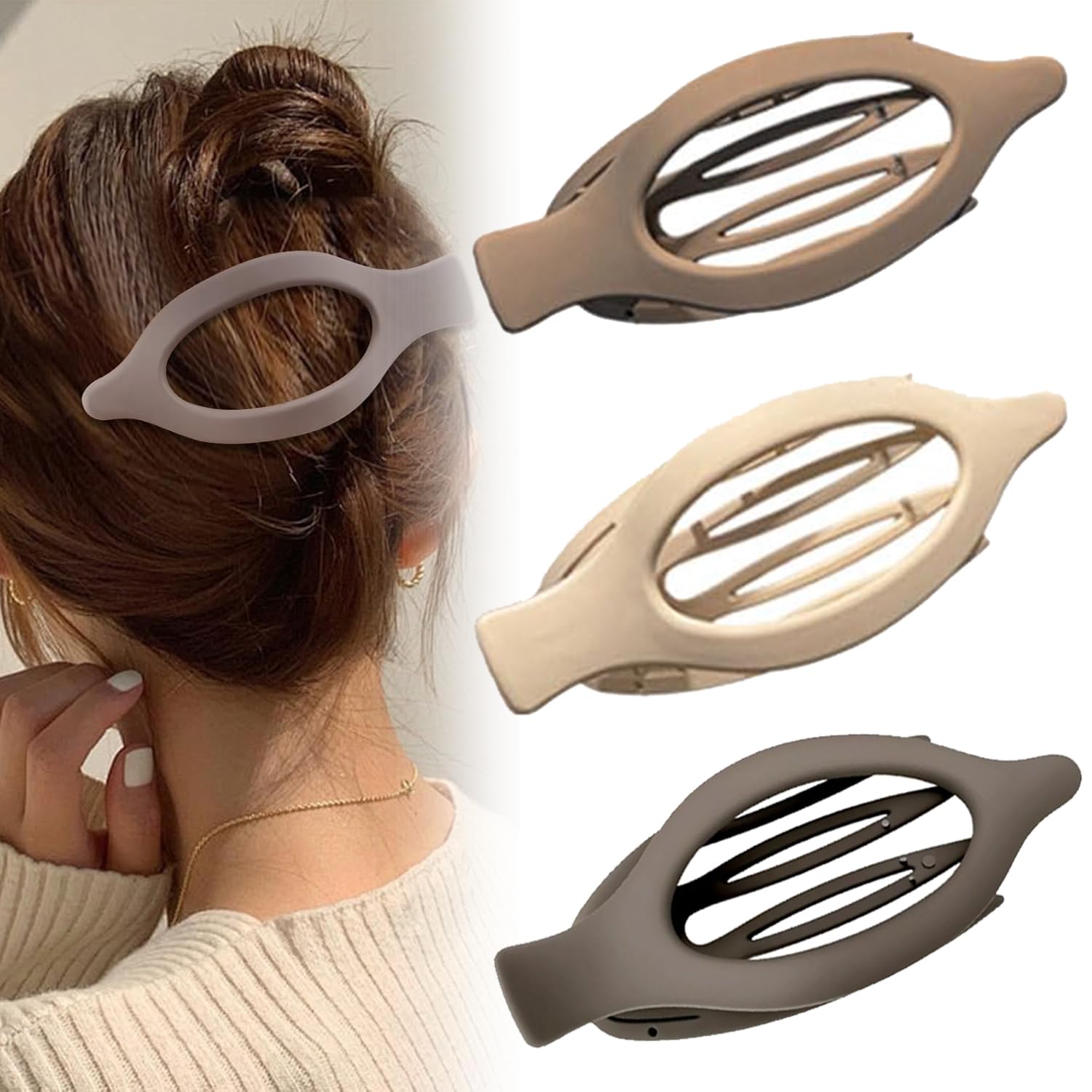 Flat Hair Clips for Women Flat Claw Clips Duckbill Hair Clips for Thick or Thin Hair No-Slip Grip