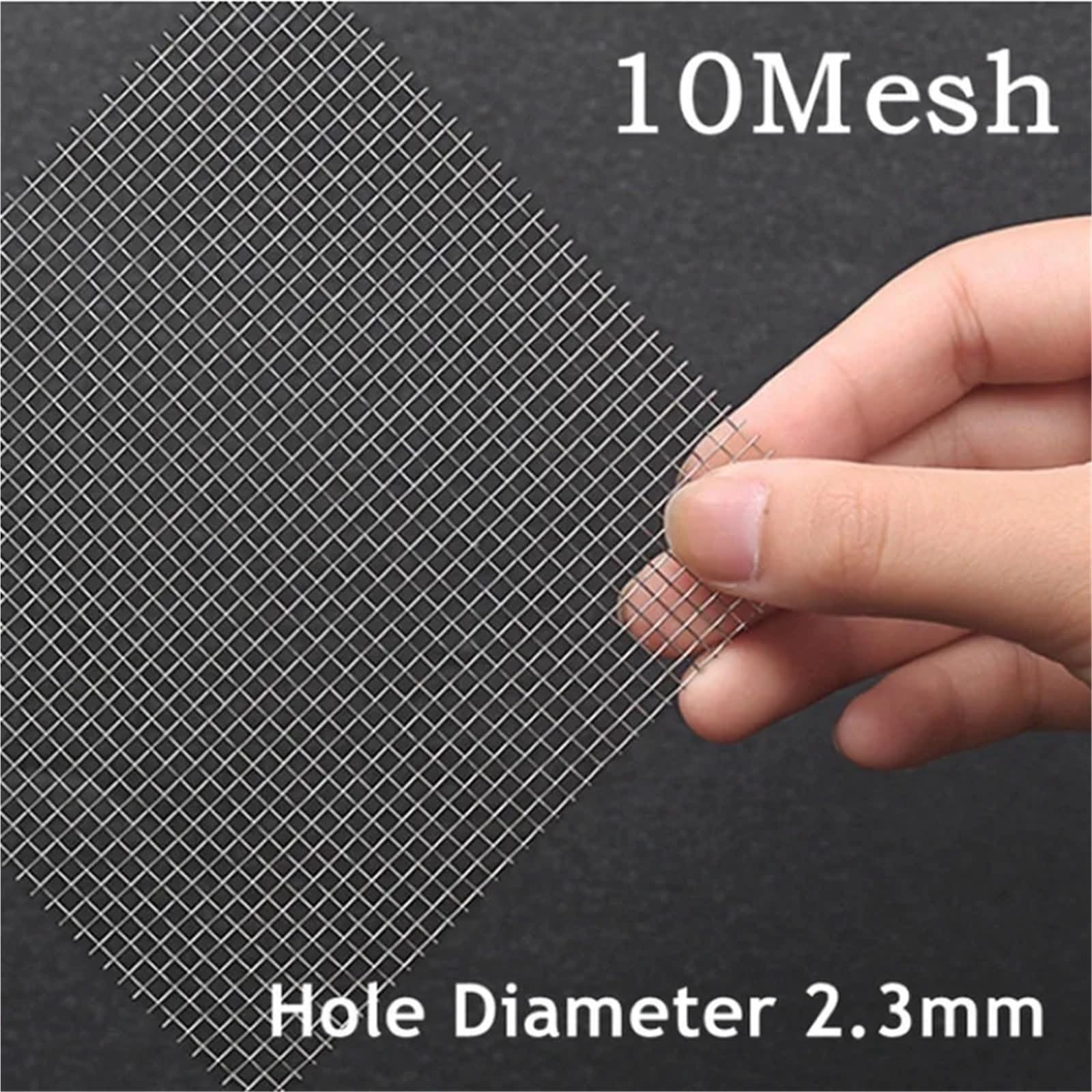 Tamiz para harina, Tamiz de harina 1 pieza 4-400Mesh 30x41cm Filtro malla acero inoxidable Malla metal Reparación frontal fija Tejido(10mesh)