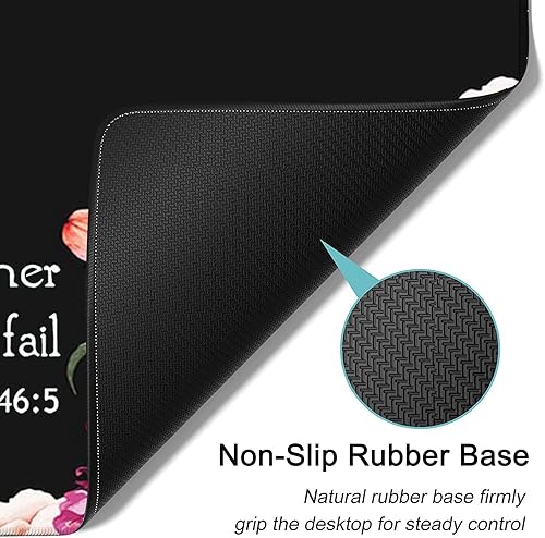 Miniatura 3 de Alfombrilla de escritorio grande extendida para mouse con bordes cosidos (31.5 x 11.8 pulgadas), soporte ergonómico para reposamuñecas, alfombrilla