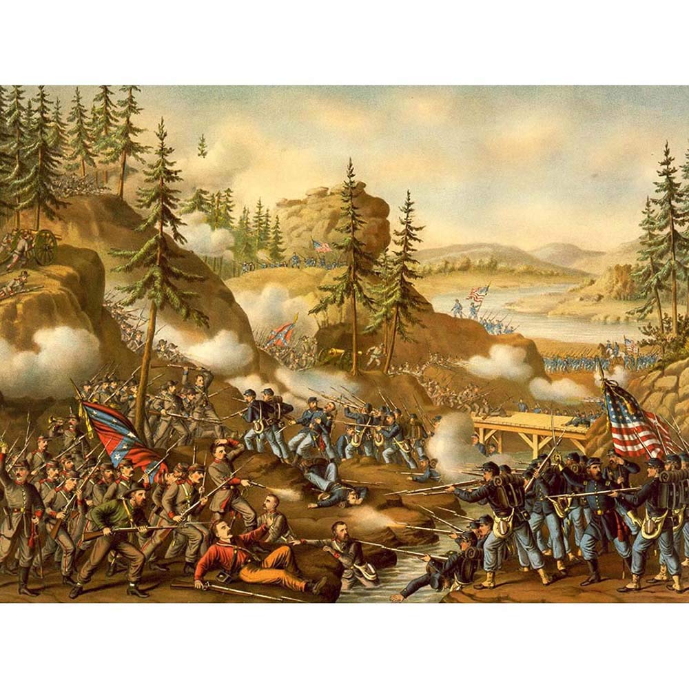Wee Blue Coo War American Civil Battle Chattanooga USA Art Print Poster Wall Decor 12X16 Inch