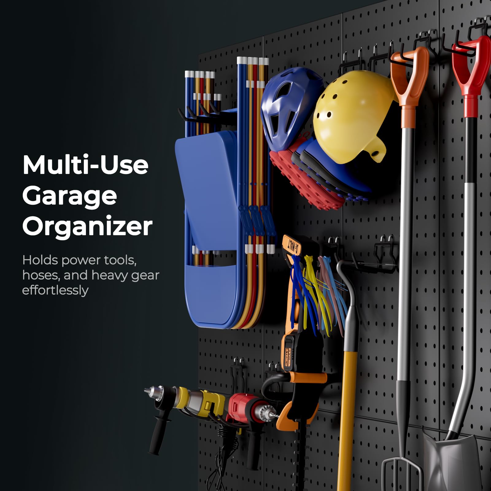 Pegboard Hooks - 10 Pack for Tools & Garage -2