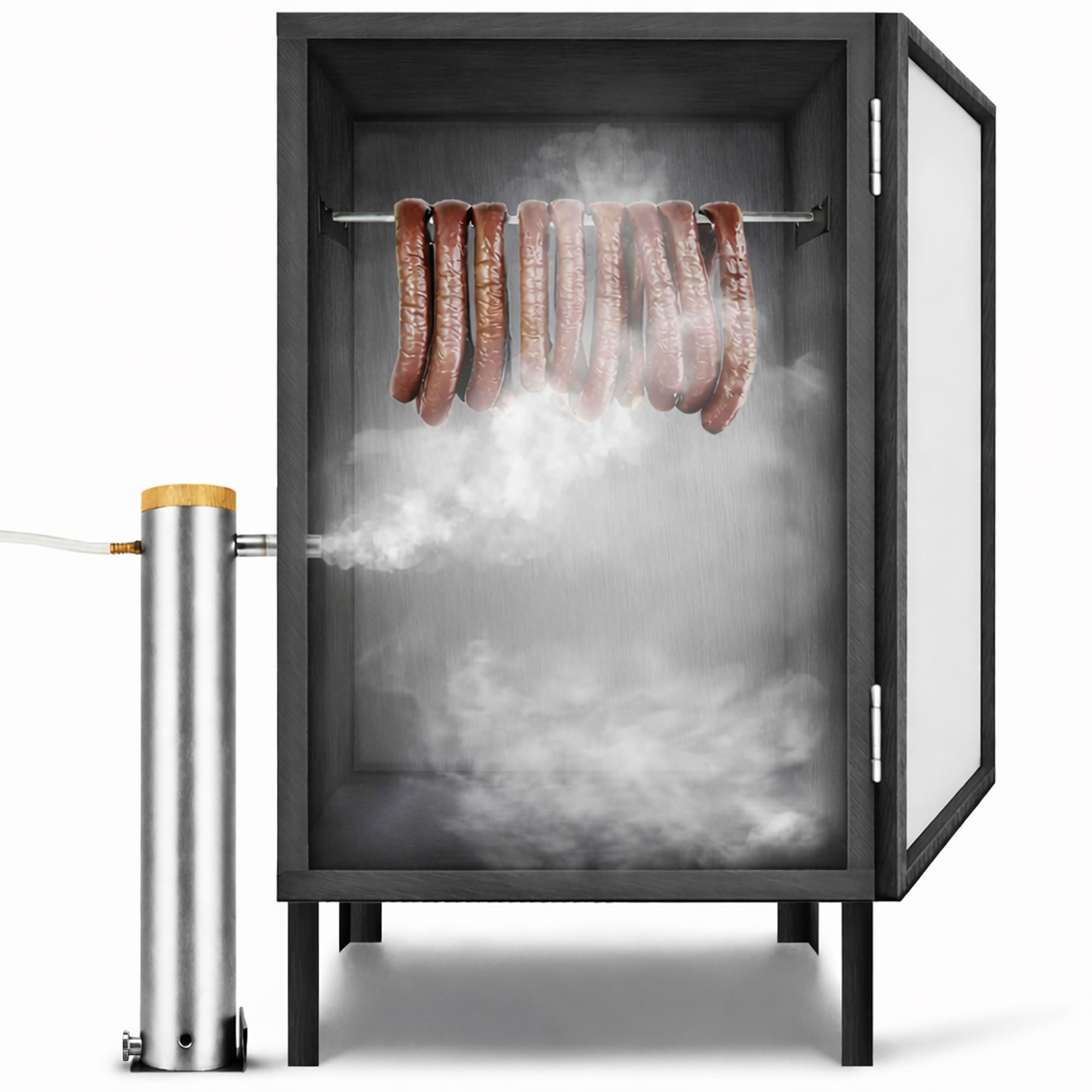 Premium X Rauchrohr Edelstahl Kaltrauchgenerator 2,5 Liter Volumen Räuchergerät Kaltraucherzeuger BBQ Rauch-Erzeuger Grill