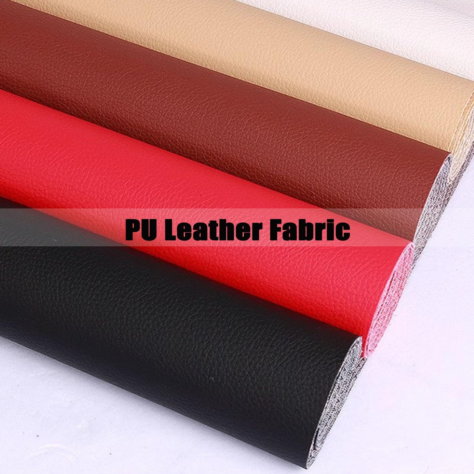 Amazon.com: Leather Fabric Lychee Textured PU Leather Fabric, Soft