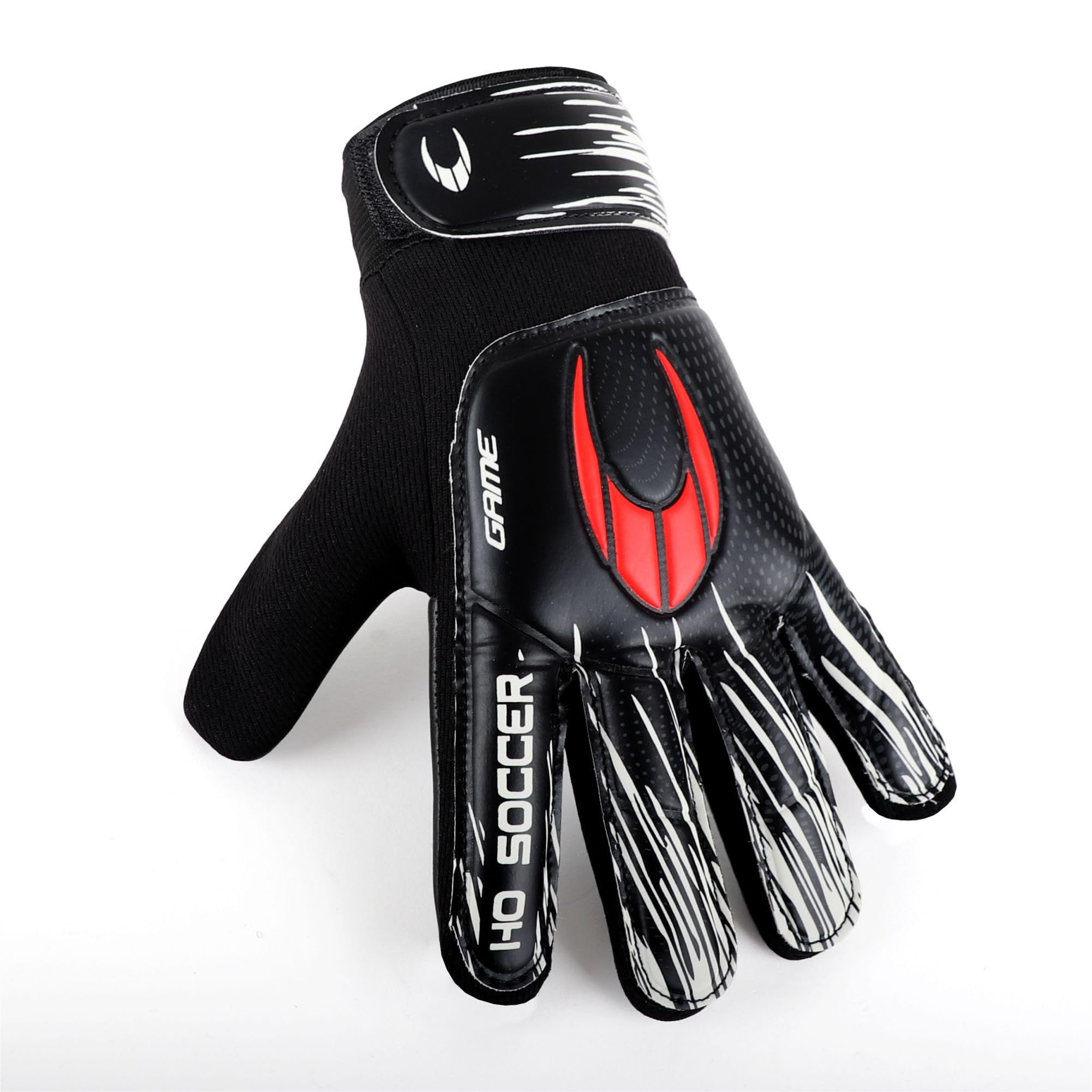 HO Soccer Game Black Rękawice bramkarskie, unisex dzieci, czarny/czerwony