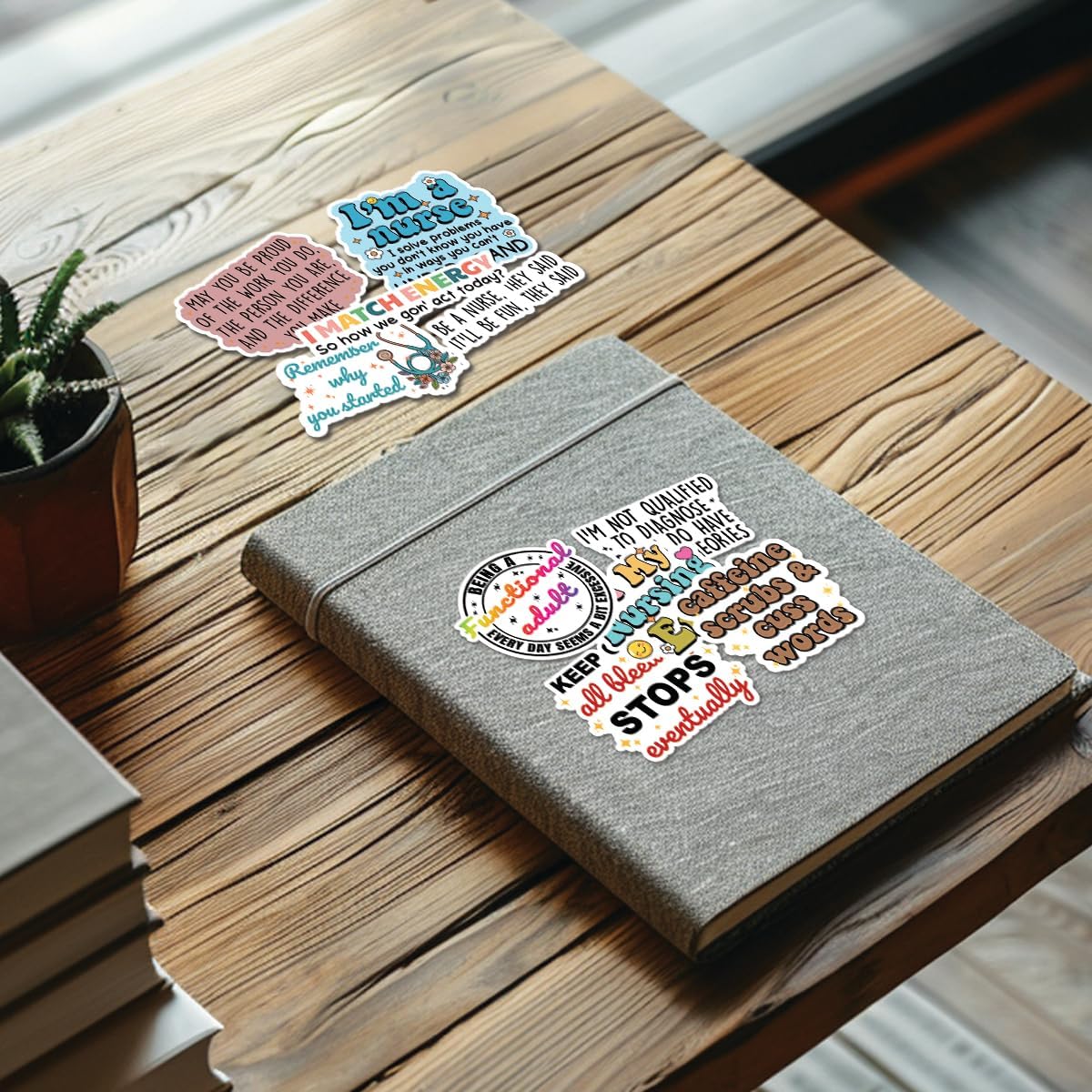 10pcs Nurse Sticker Sheet, Cute Vinyl Decals for Nurses, Nursing Students, Healthcare Workers, Appreciation Gifts, Waterproof, UV-Resistant, for Laptop, Water Bottle, Notebook, Mirror (Design 1) - Image 6