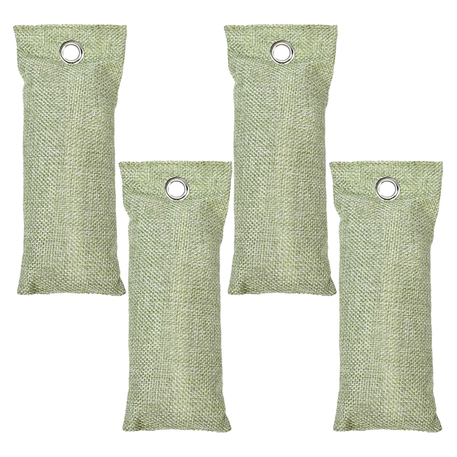 4 Pcs Bolsa de Carbón Activo de Bambú, Neutralizador de Olores para Zapatos, Paquetes de Bolsa Purificadora de Aire de Carbón Activado, Bolsa Desodorante para Armarios, Zapatos, Automóvil
