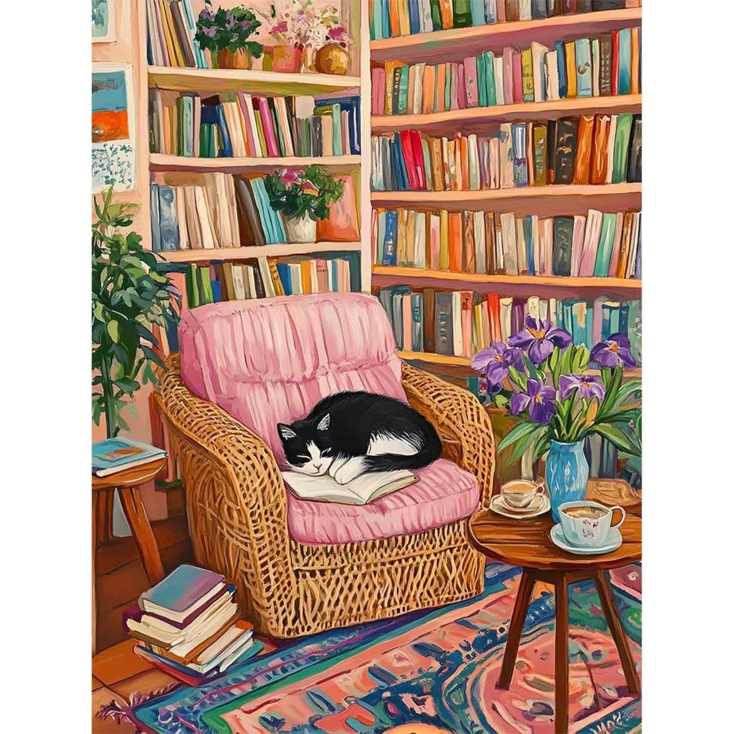SRKSPYFD Sleeping Cat DIY 5D Diamond Painting, 30x40cm Canvas Size | Adult Craft Kit, Home Wall Decor, Gift For Cat Lovers, Creative Hobby, Relaxing Activity-image-8