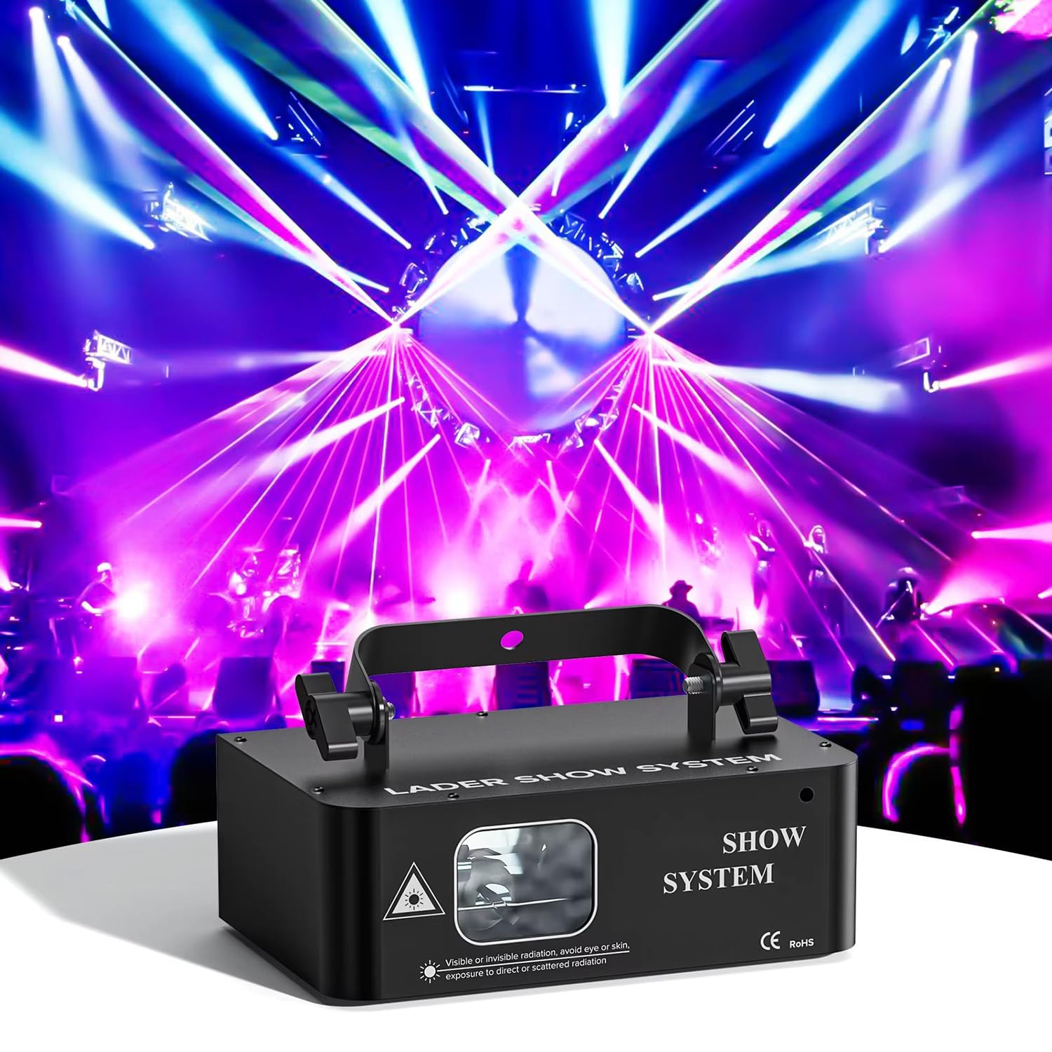 YXFAZPP Party Lights DJ Discos Light, DMX512 Sound Activated Beam Effect Pattern Lights DJ Lights for Party Discos Lights Bar Club DJ