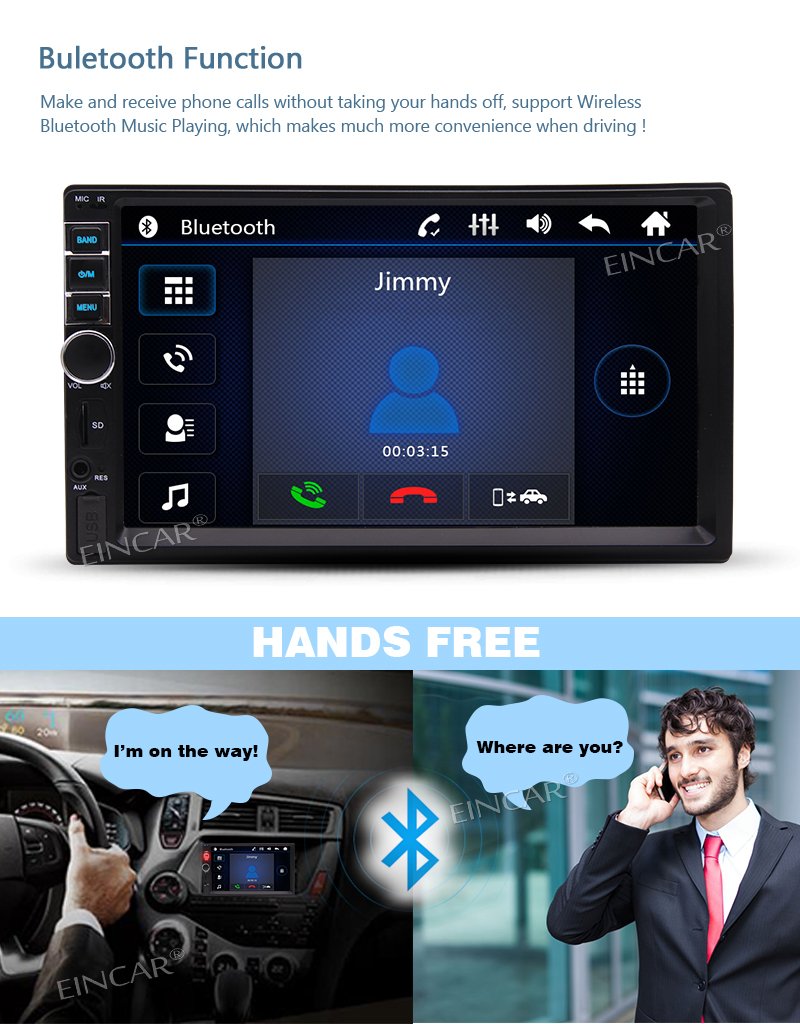 Amazon | 7インチの容量性タッチスクリーン車でEinCar MP5プレーヤー