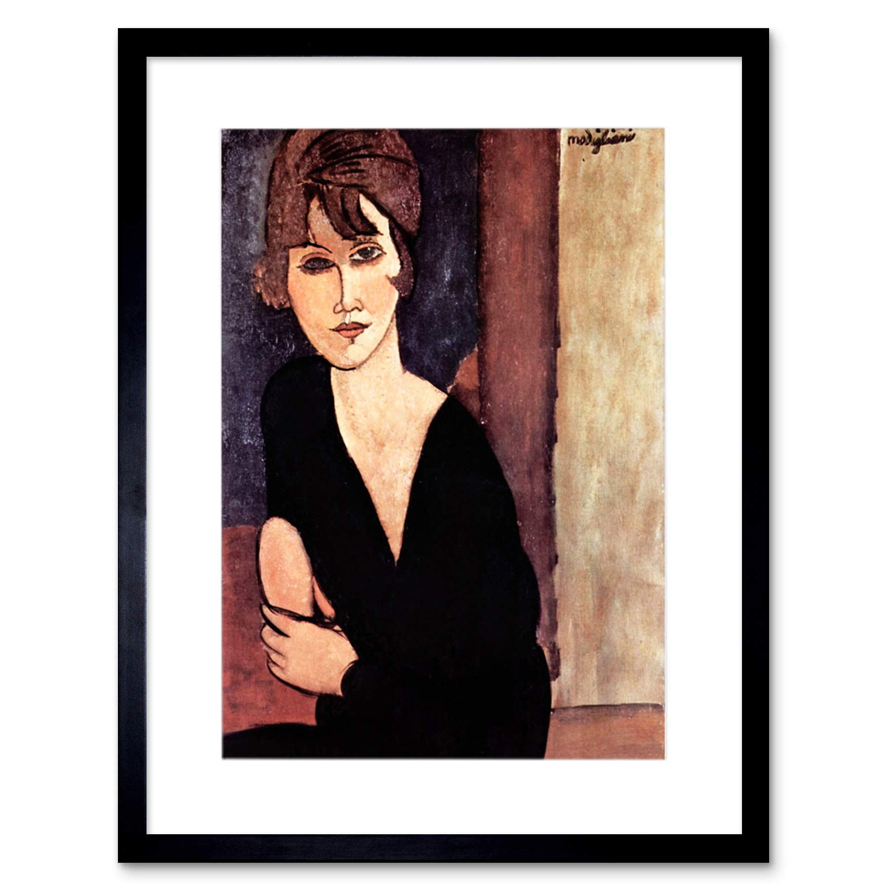 Wee Blue Coo Painting Amedeo Modigliani Madame Reynouard Framed Wall Art Print