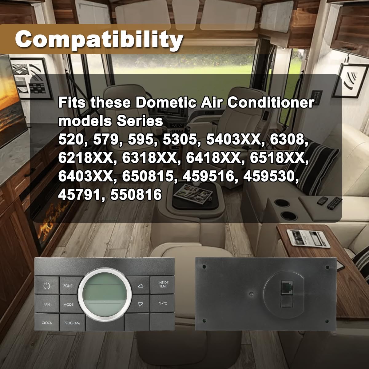 OEM Replacement 3314082.000 10-Button RV Comfort Control Center: Multi-Zone Thermostat for Dometic AC Models 579, 595, 600, 6308 & More. - Replaces # 3314082000 (Black)