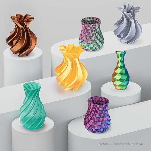 Miniatura 7 de ELEGOO Filamento PLA de seda de 0.069 in de doble color, verde y rojo, 2.2 lbs, filamento de impresora 3D, precisión dimensional +- 0.001 in,