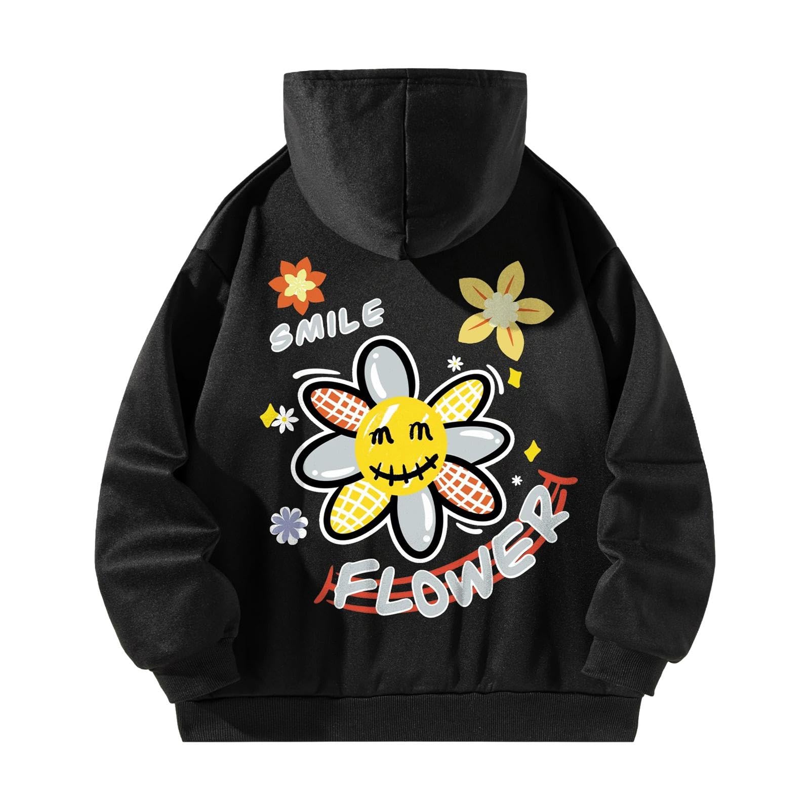 Printed Hooded Sweatshirt Men Women Pullover Tops for Walking Party Climbing XXL-image-13