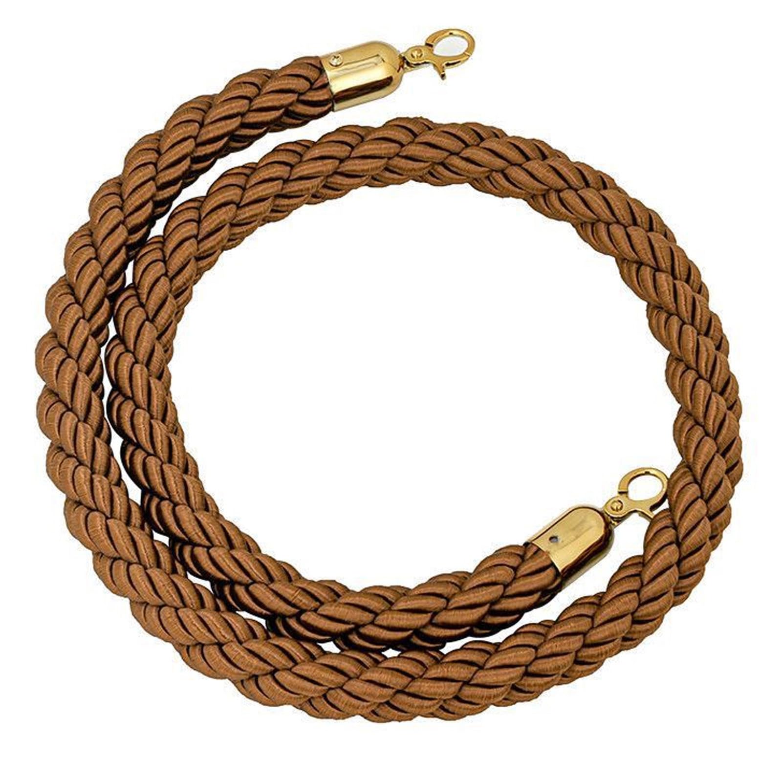 GDMDPTE Crowd Control Barrier Rope 1m 1.5m 2m 2.5m 3m - Hemp Queue Ropes for Stanchions Brown Crowd Management Cords Event Barrier Solutions