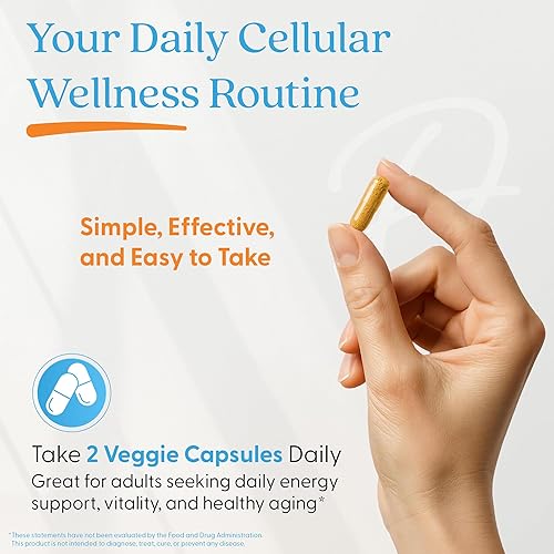 Vista 4 de Doctor's Best NMN + CoQ10, apoya el envejecimiento saludable, la energía y la producción NAD+, vegano, 60 cápsulas vegetales