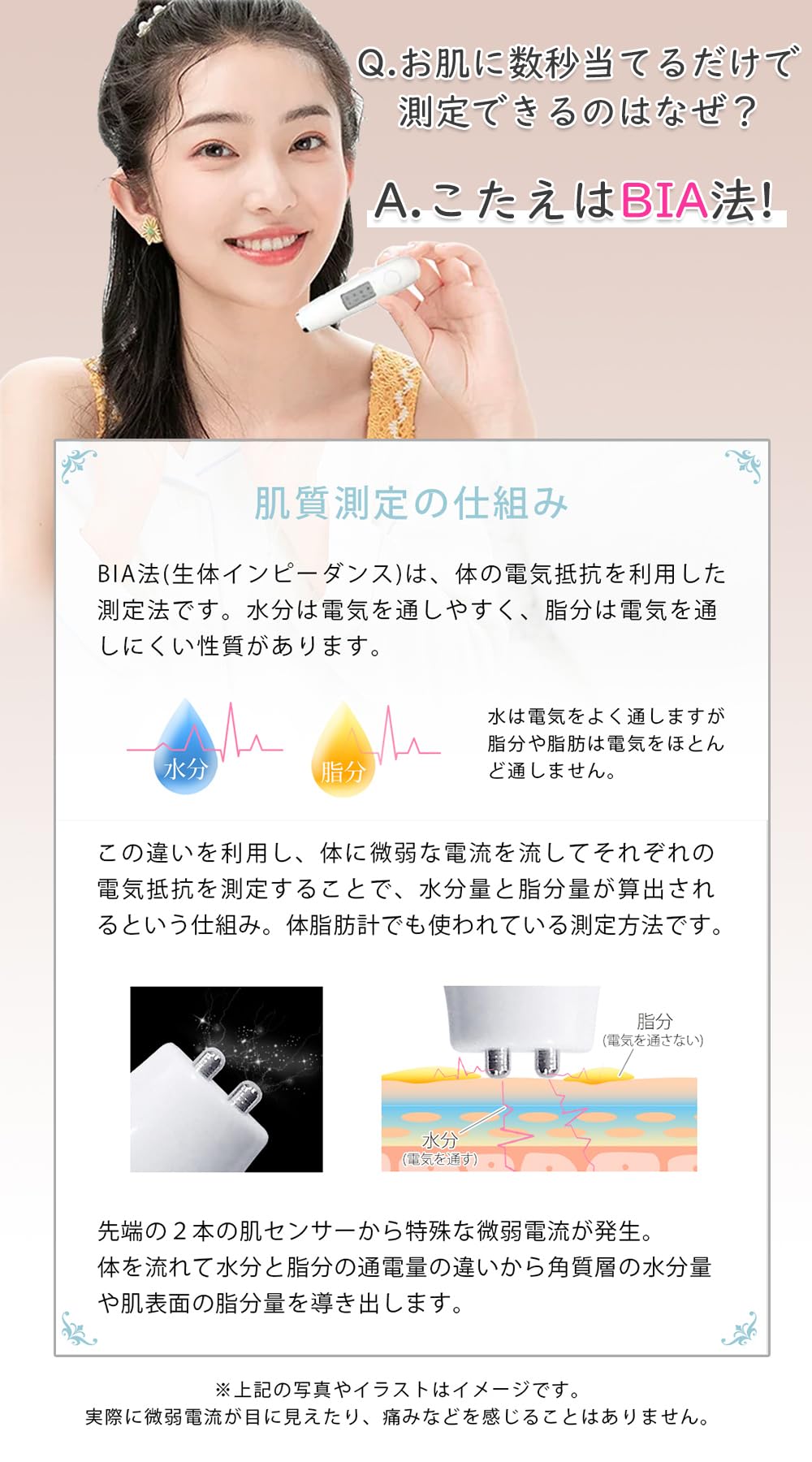 Amazon.co.jp: スキンチェッカー 日本語の説明書 肌質計 肌チェッカー