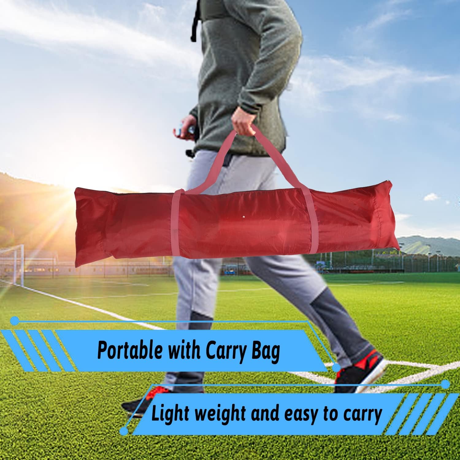 Kapler Football Kicking Throwing Net - 6x3ft Portable Field Goal w/Detachable Target for Throw & Precision Kicks - Sideline Practice for Backyard Skill Improvement for Youth and Adults