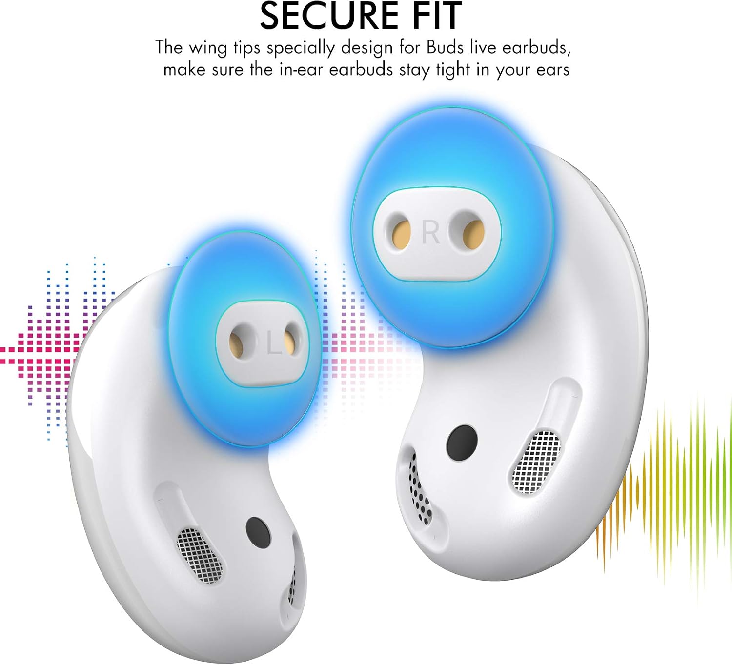 AHASTYLE 6 Paia Galaxy Buds Live Gommini di Auricolari in Silicone Wing  Tips Suggerimenti di Ricambio Accessori Compatibili con Samsung Galaxy Buds  Live (Bianca) : Amazon.it: Elettronica