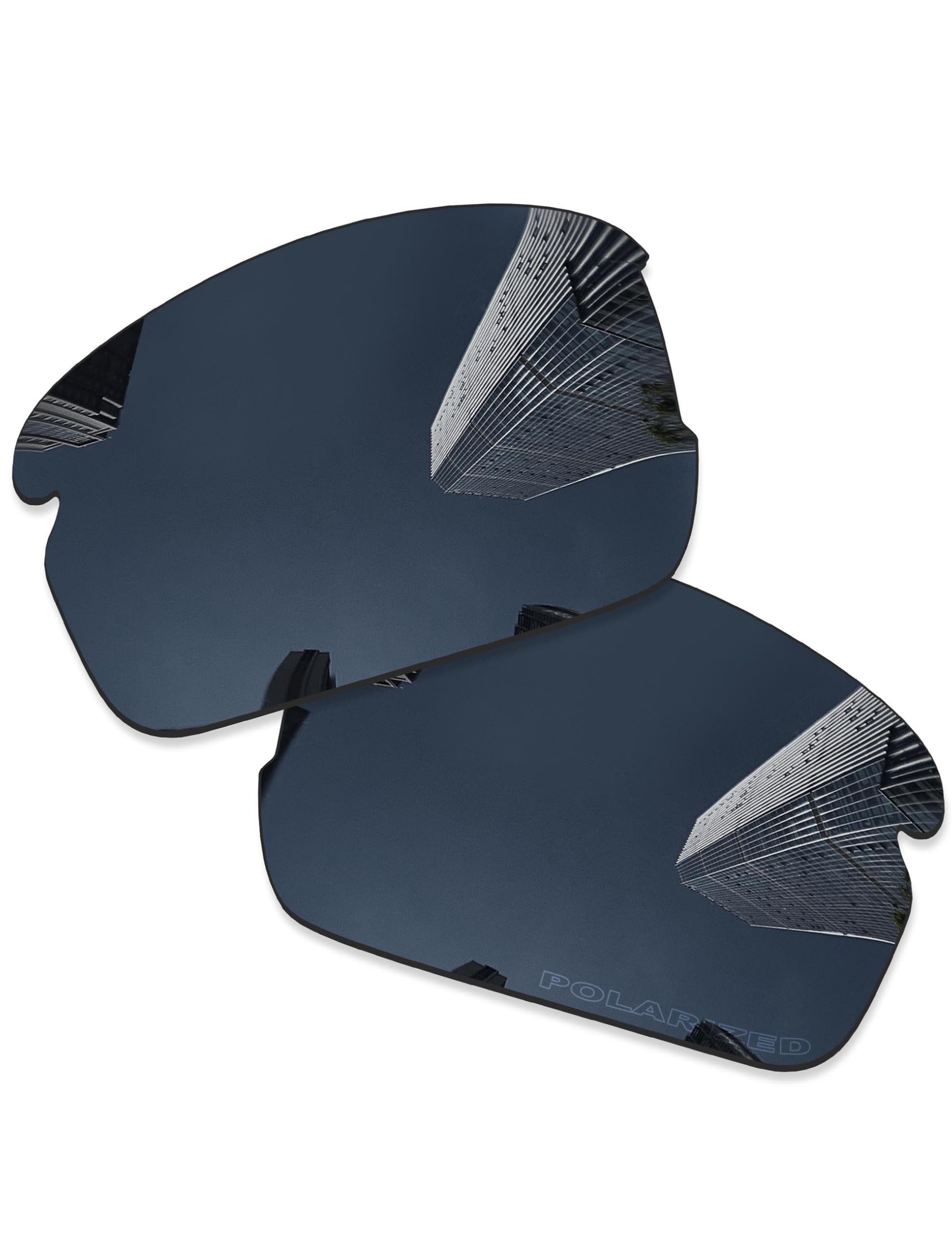 Lentes de repuesto Ploarized 4 pares para gafas de sol Oakley Flak 2.0 OO9295, negro + titanio plateado + azul hielo + rojo fuego