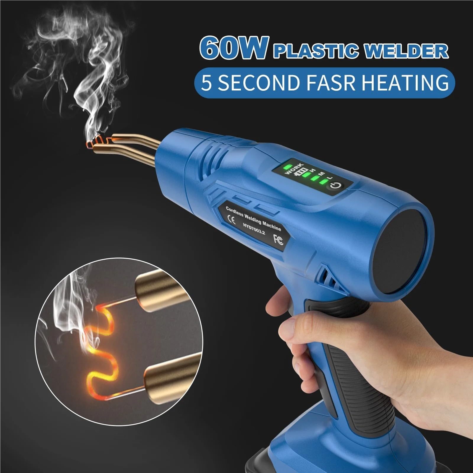 Soldadores Soldador de plástico inalámbrico, kit de máquina de soldar portátil, soldador para reparación de grietas en paneles de automóviles.