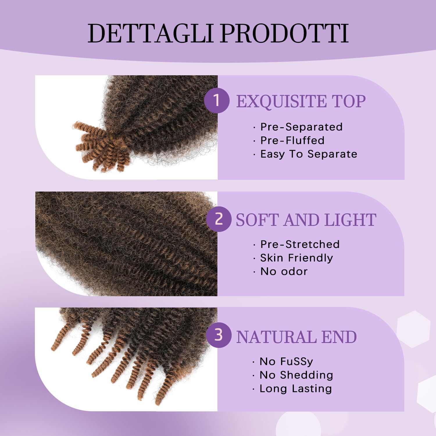 Springy Afro Twist Hair 24inch Marley Twist Braiding Hair 8 Packs Pre Separated Wrapping Hair for Soft Locs Kinky Twist Crochet Hair for Women (T27, 24Inch (Pack of 8))