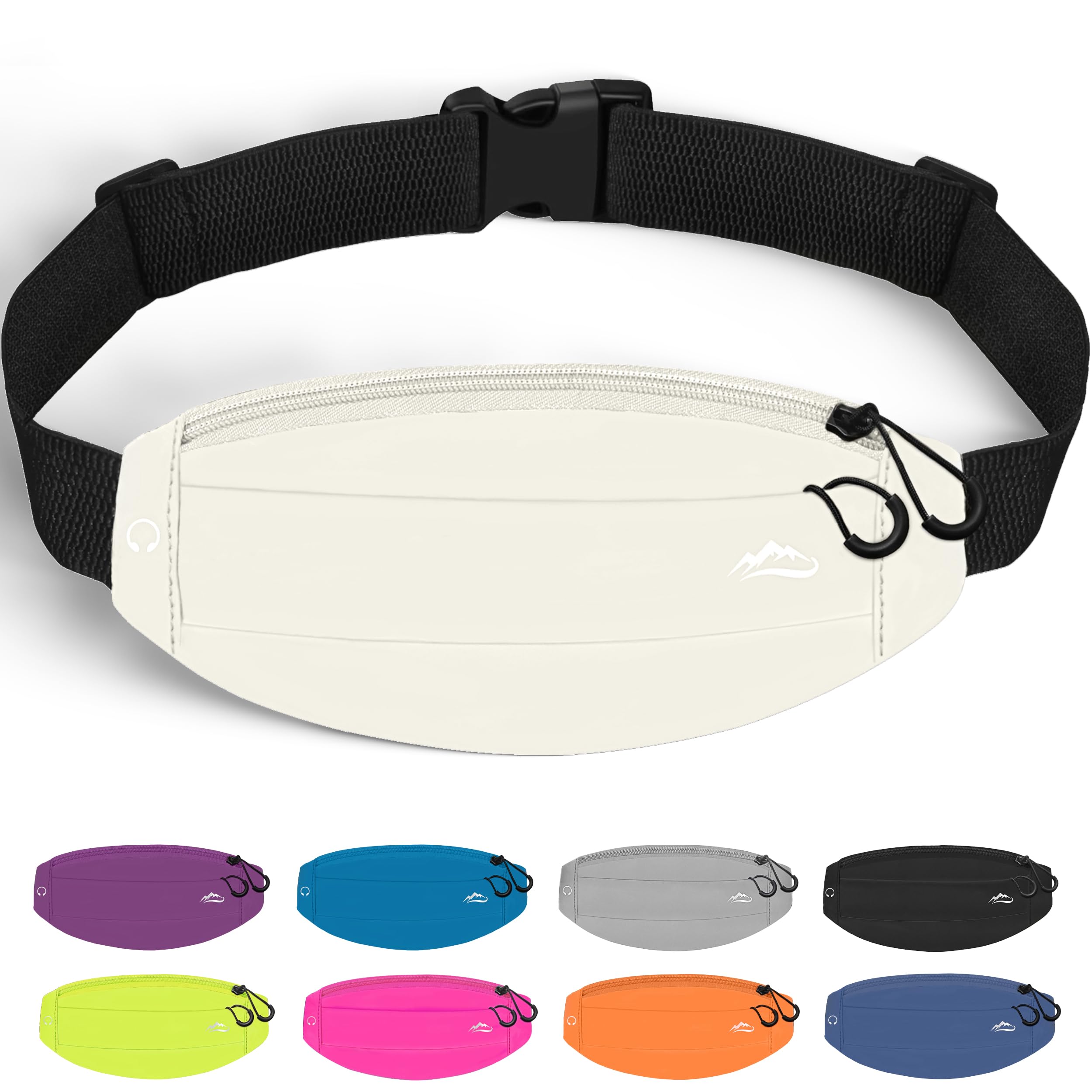 UPTARD Running Fanny Pack Whole Bag Reflective, Running belt for Women &Men,Sweatproof Phone Holder Workout, Running Waist Pack (white)