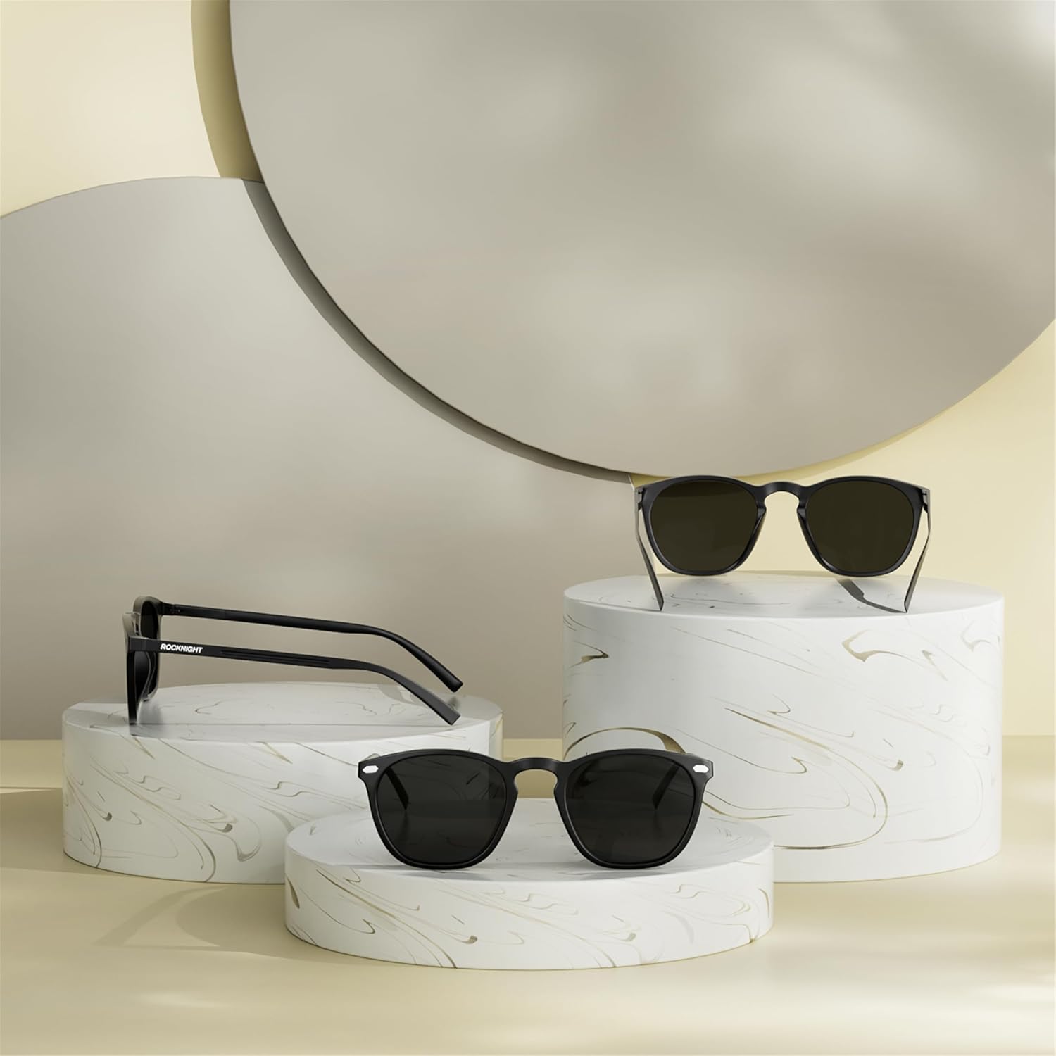 ROCKNIGHT Polarized Driving Sunglasses UV400 Protection Lightweight Al-Mg Metal Frame Outdoor Casual - Image 3