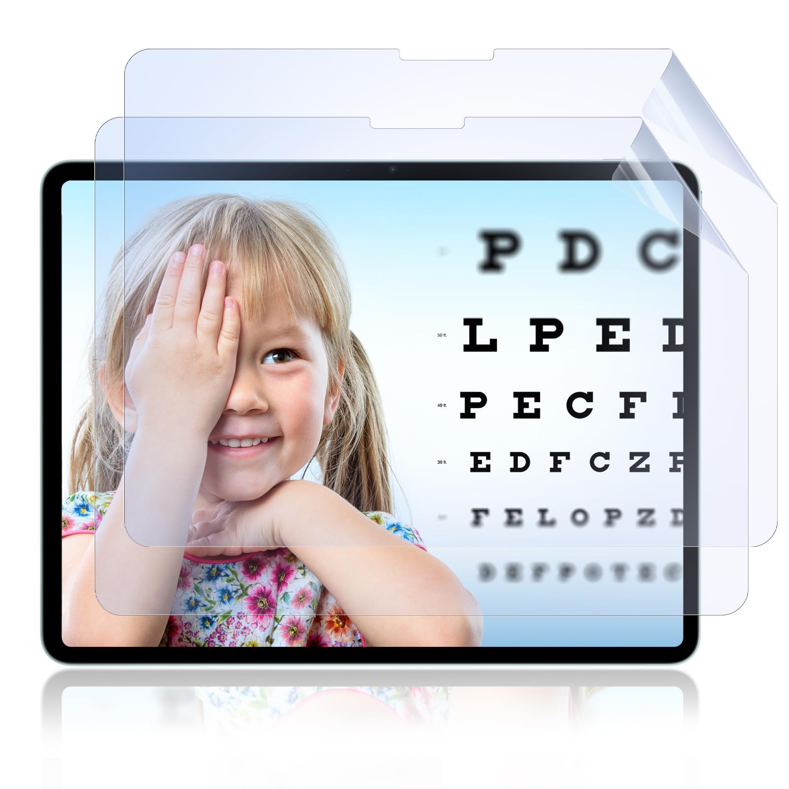 IPROKKO 2 Pack Anti Blue Light Screen Protector Compatible with iPad Air 11 Inch 2026/2025/2024 (M4/M3/M2, 8th/7th/6th Gen), Matte Anti Glare Blue Light Filter Eye Protection Cover and Bubble Free