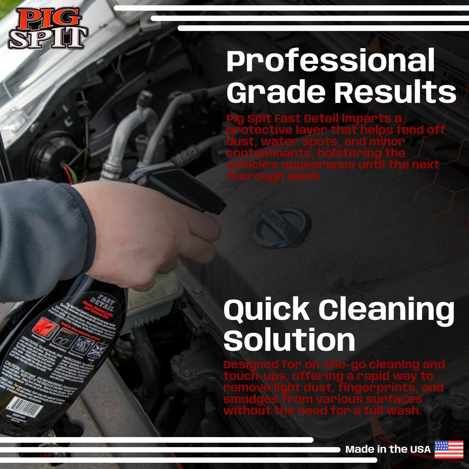 Fast Detail for Use on Motorcycles, Cars, Trucks, RVs, Boats, ATVs, Snow Machines and much more | 16 oz. | 4-Pack