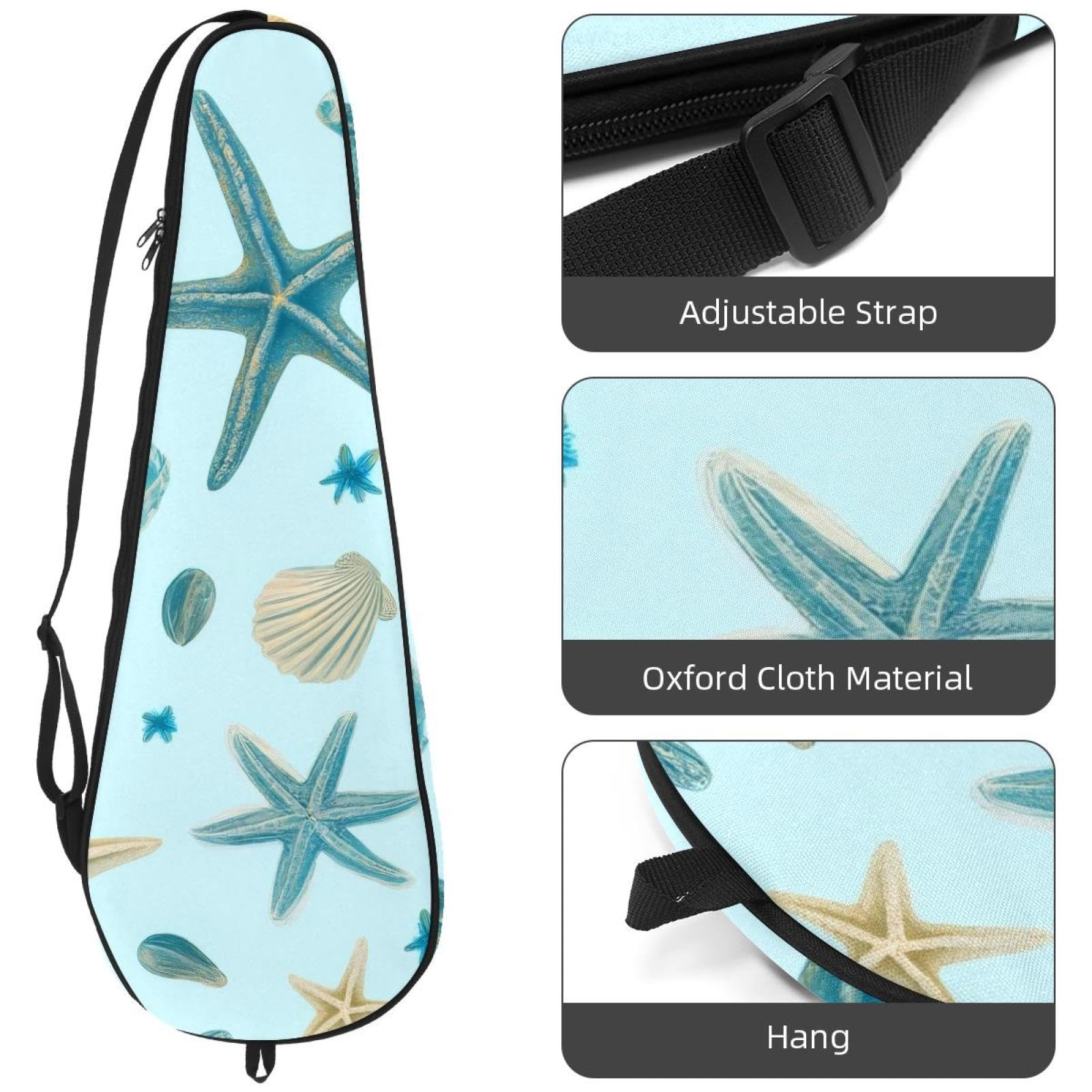 Funda para raqueta de bádminton acolchada con correa de hombro ajustable