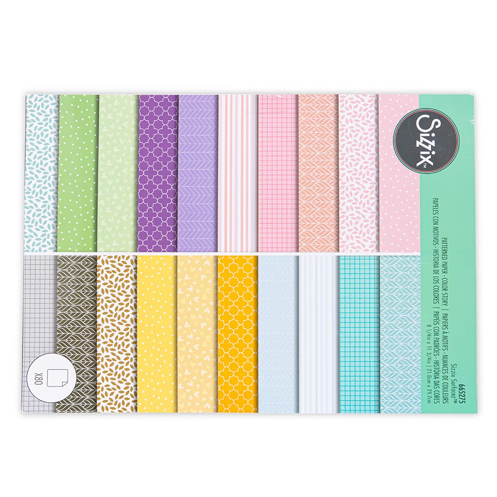 Amazon.co.jp: Sizzix Surfacez Printed Paper Pad A4 80/Sheets