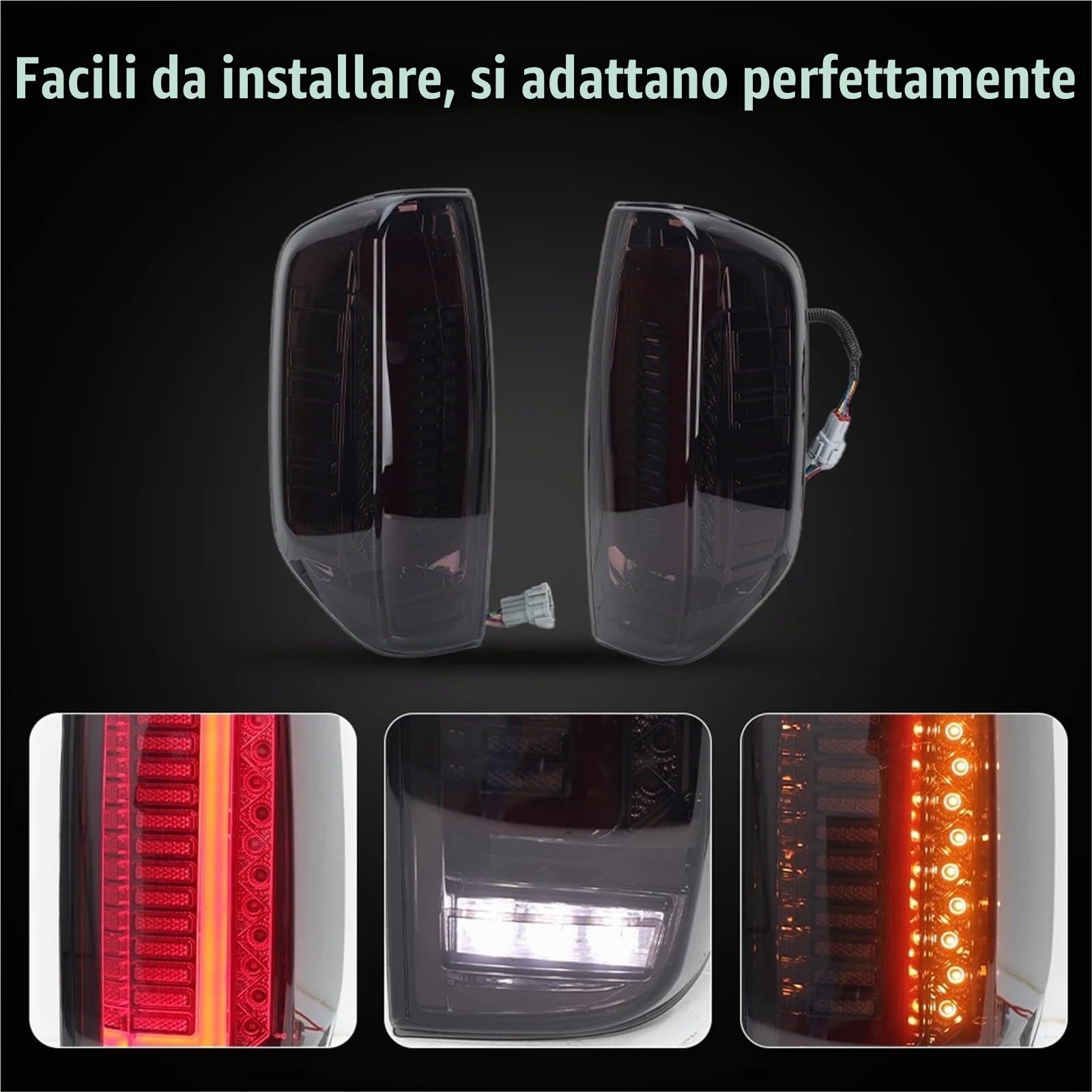 Fanali Posteriori Per Nissan Per Navara D40 Per Frontier 2005-2015 Luci Posteriori Luce Di Stop Luce Di Retromarcia Luce Di Direzione Dinamica A LED Luce Fanale Posteriore