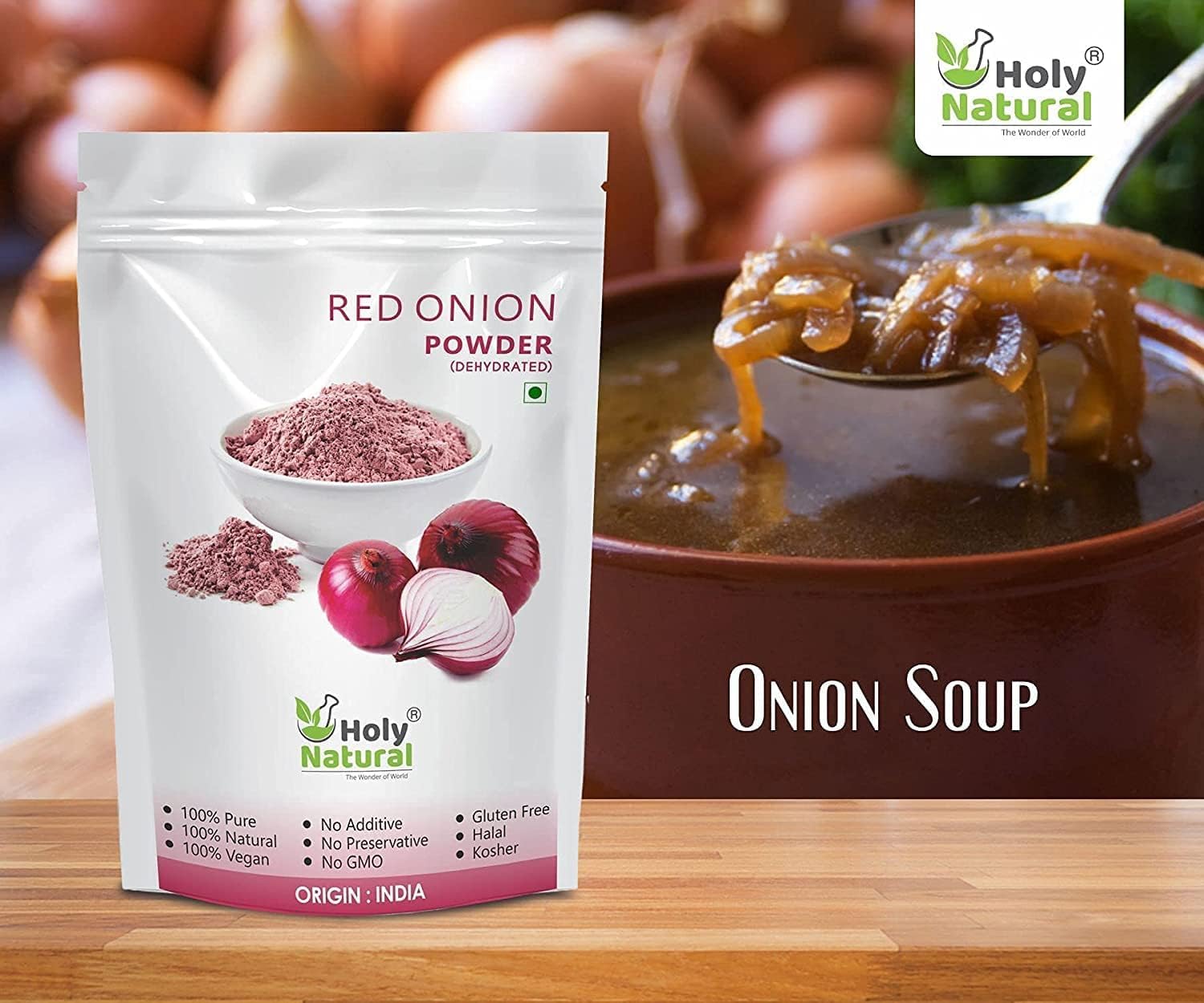 QURA Cipolla rossa disidratata in polvere – 1 KG