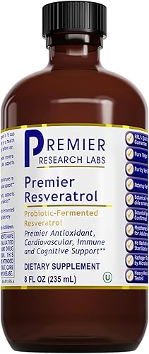 Premier Research Labs Resveratrol - Suplemento líquido de resveratrol, resveratrol trans, apoyo antioxidante para la salud del corazón y el flujo