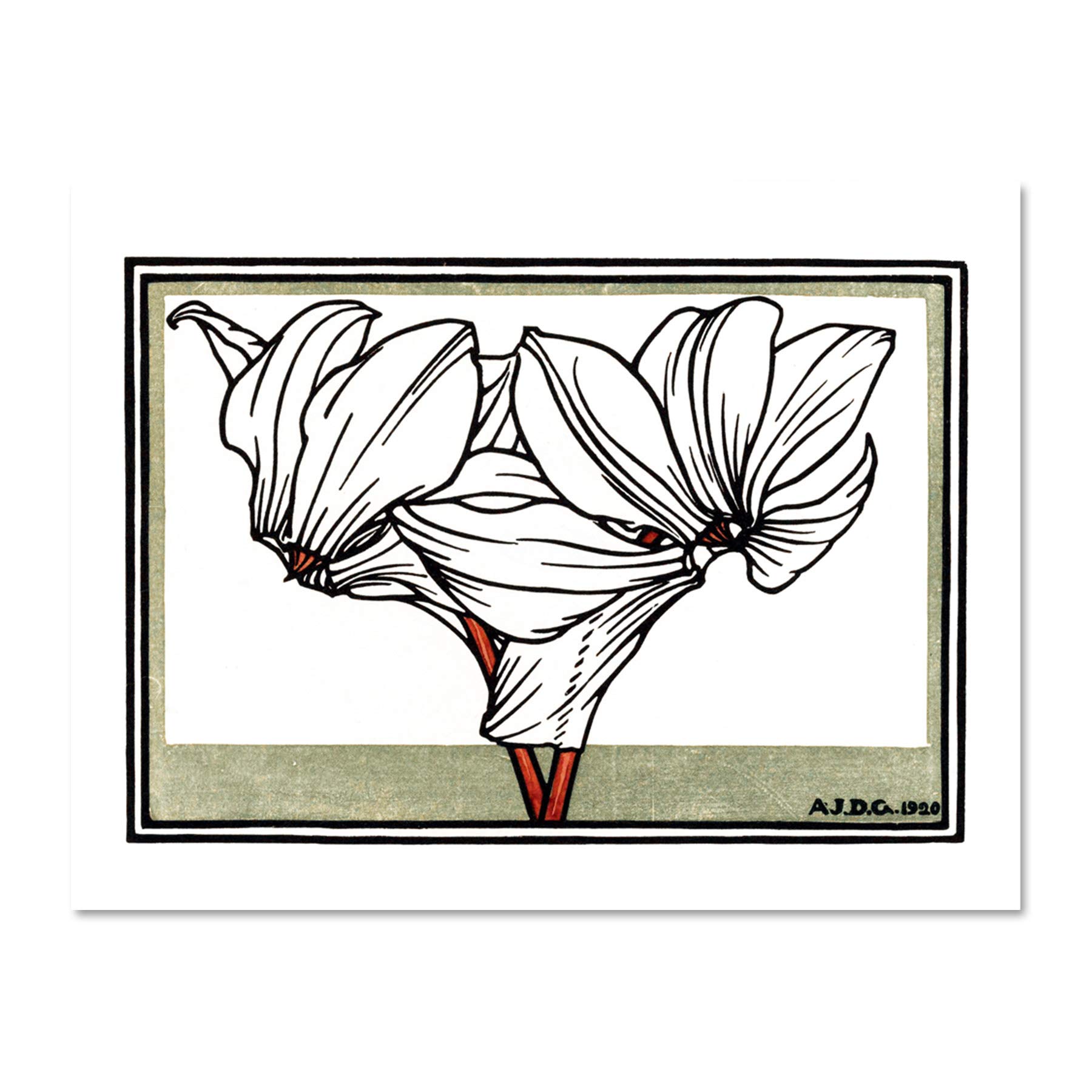 Wee Blue Coo Cyclamen Julie De Graag Large Framed Art Print Wall Poster 18x24 inch
