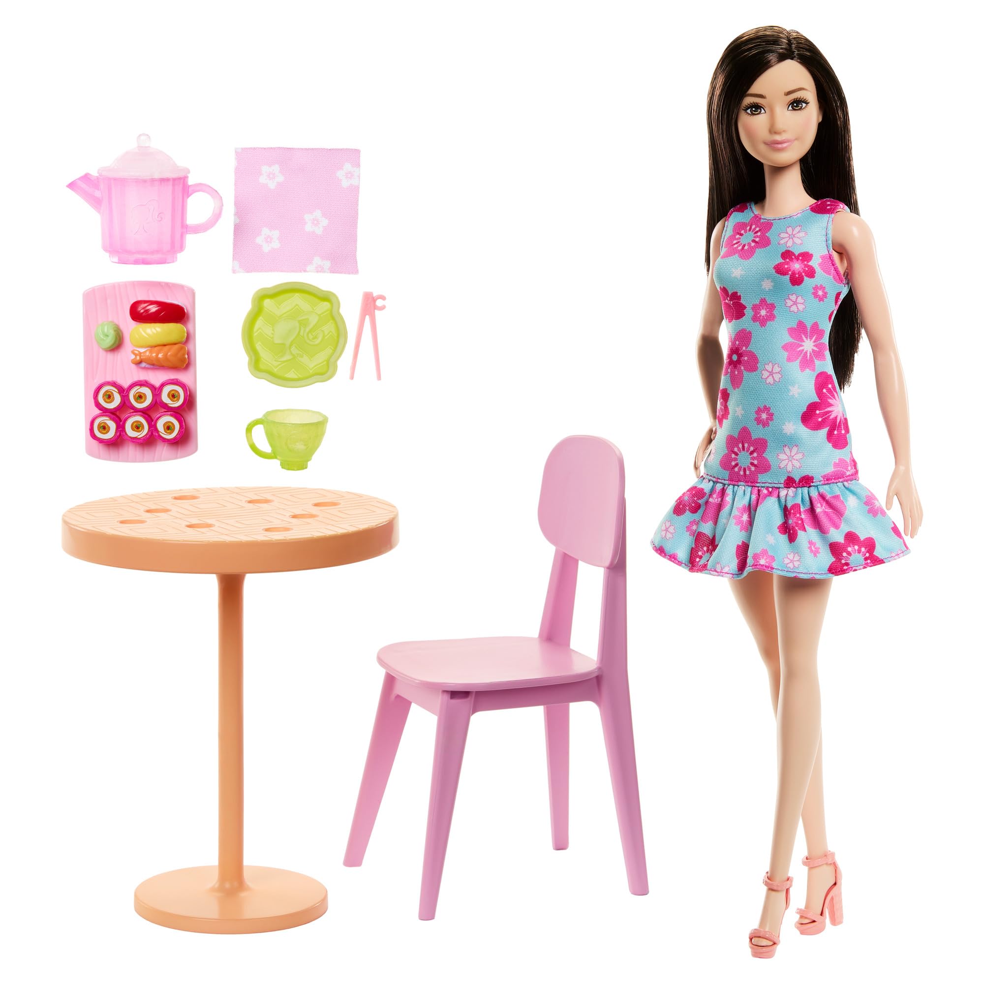 Barbie JFL65 Pink Passport Japanese Tea Party Doll Set : Amazon.sg