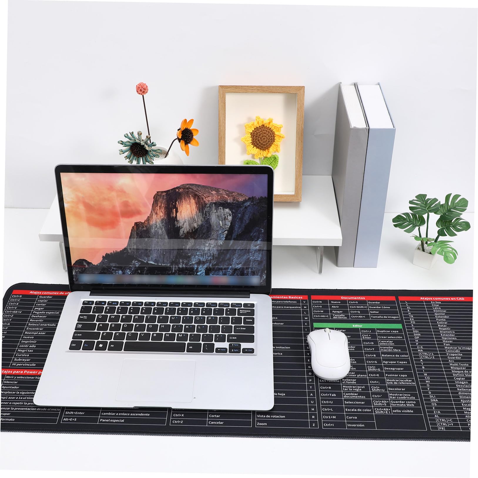 BESTonZON Tappetino per Mouse da Scrivania Gaming Multifunzionale in Gomma e Tessuto, Grande Dimensione 300x800x3mm, Antiscivolo per Ufficio e Gioco