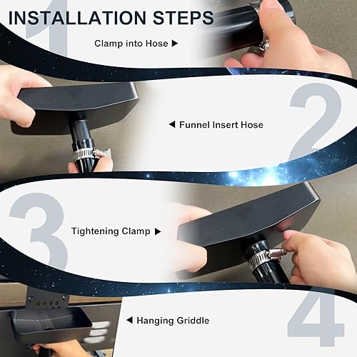 Miniatura 6 de Embudo de drenaje de grasa trasero mejorado para trampa de grasa Blackstone, atrapador de grasa Blackstone, accesorios de Blackstone de taza de