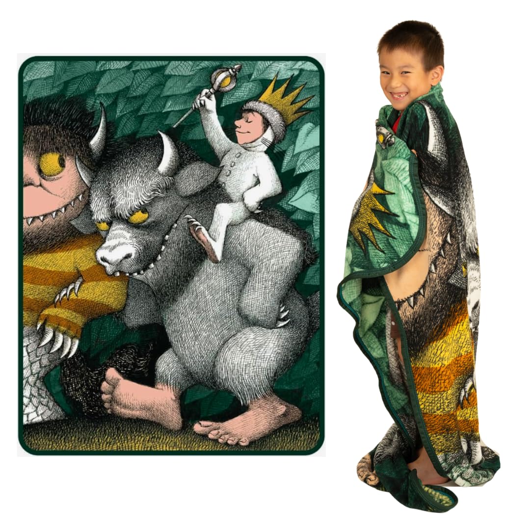 Franco Where The Wild Things are Kids Bedding Super Soft Micro Raschel Throw, 46 in x 60 in, (Official Licensed Product)