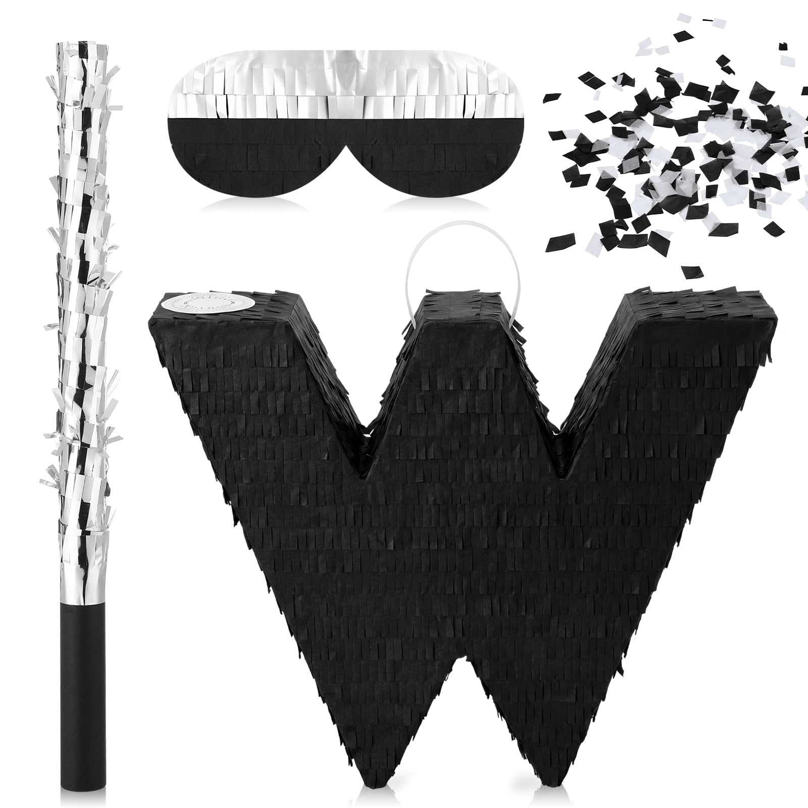 Mepase Wrestling Piñata Birthday Party Decorations with Blindfold and Bat World Heavy Weight Championship Theme Supplies for Wrestling Fans Gift Sport Party Game Decorations