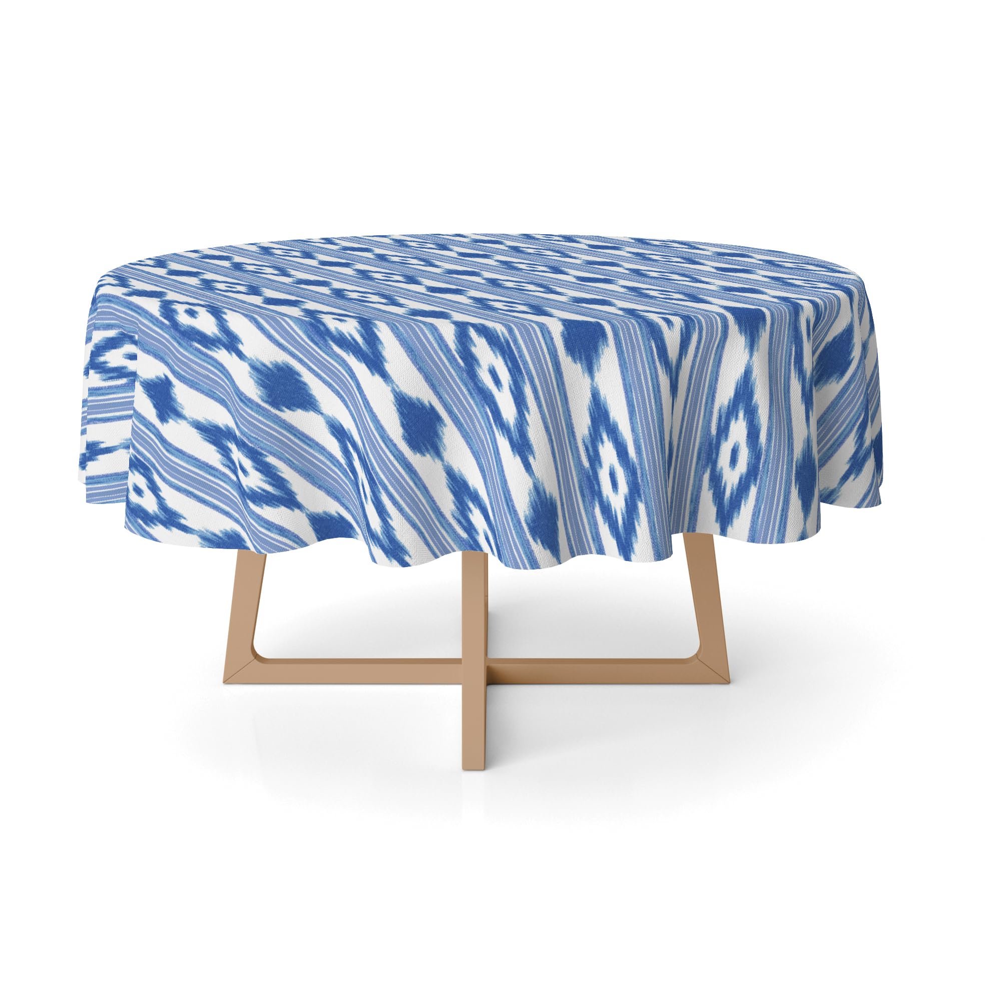 Martina Home Resin Tablecloth Blue Islands 140 Round, 55.1 inch (Round)
