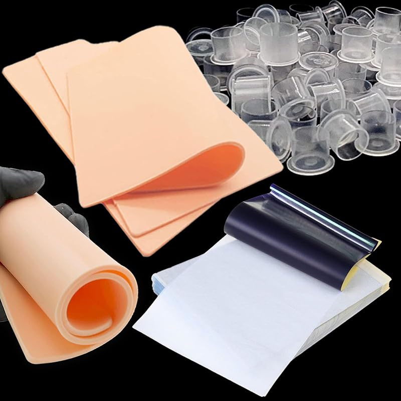 Kit de prática para tatuagem Usiriy com pele de silicone de 3 mm e 315 peças