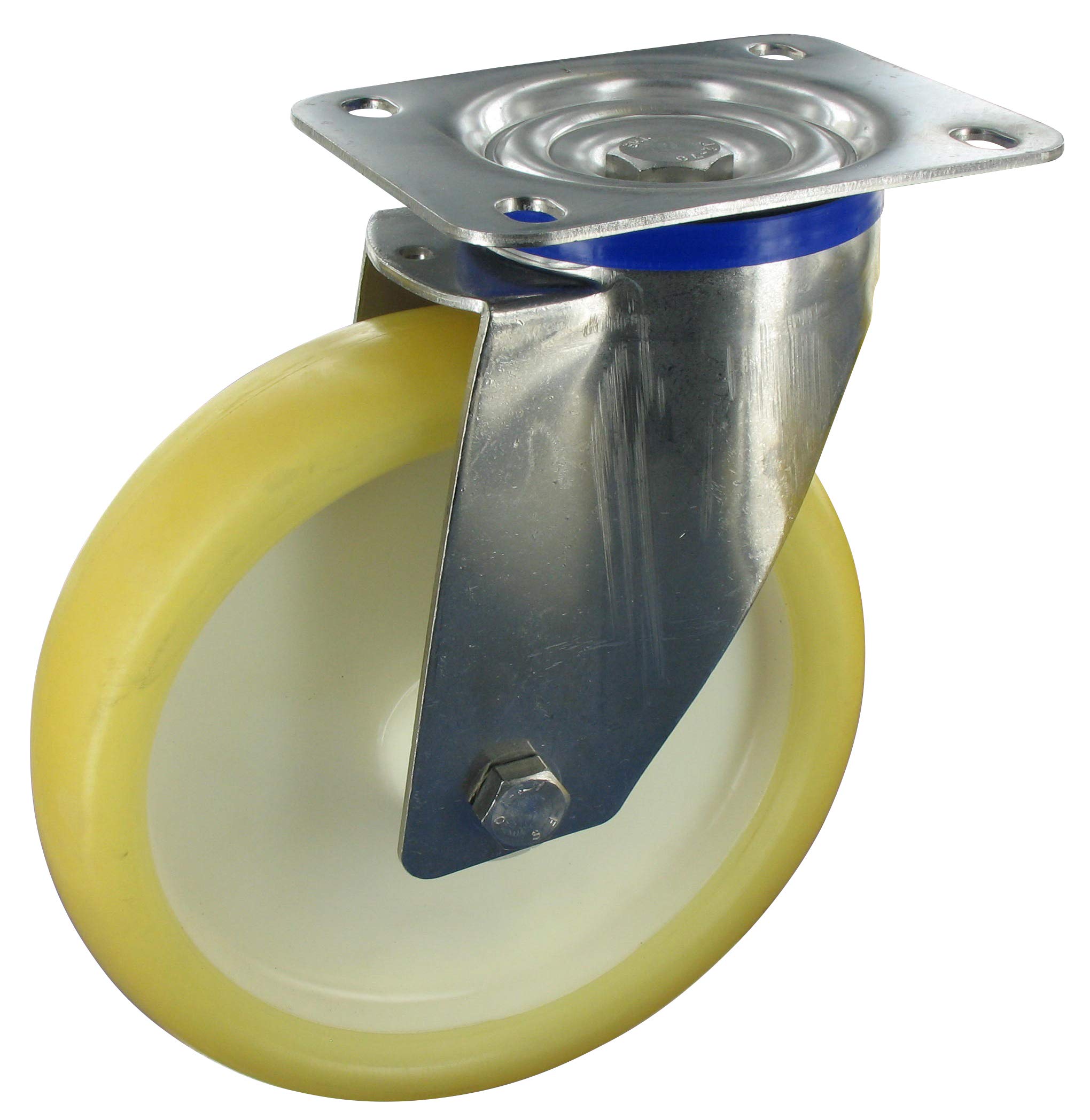 Ruota Girevole In Acciaio Inox AISI 304, Diametro 160 Mm, Senza Blocco, Carico 300 Kg, Per Applicazioni Pesanti