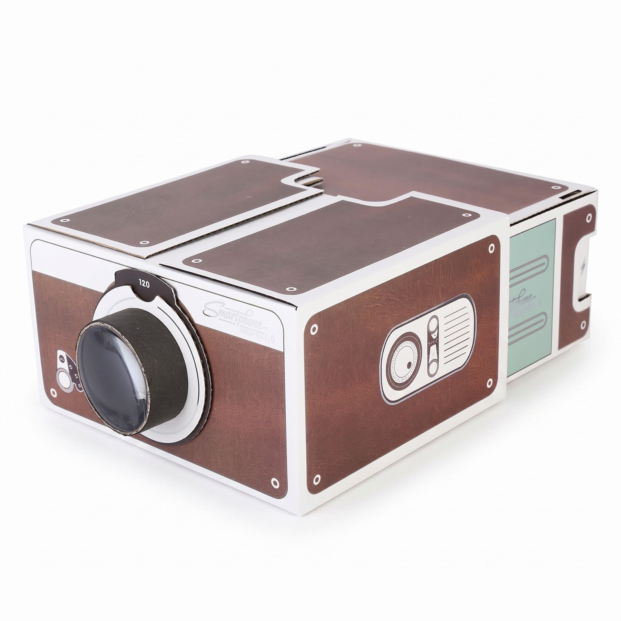 Proyector portátil para Android e iPhone con lente de cine en casa y ampliación 8x 8
