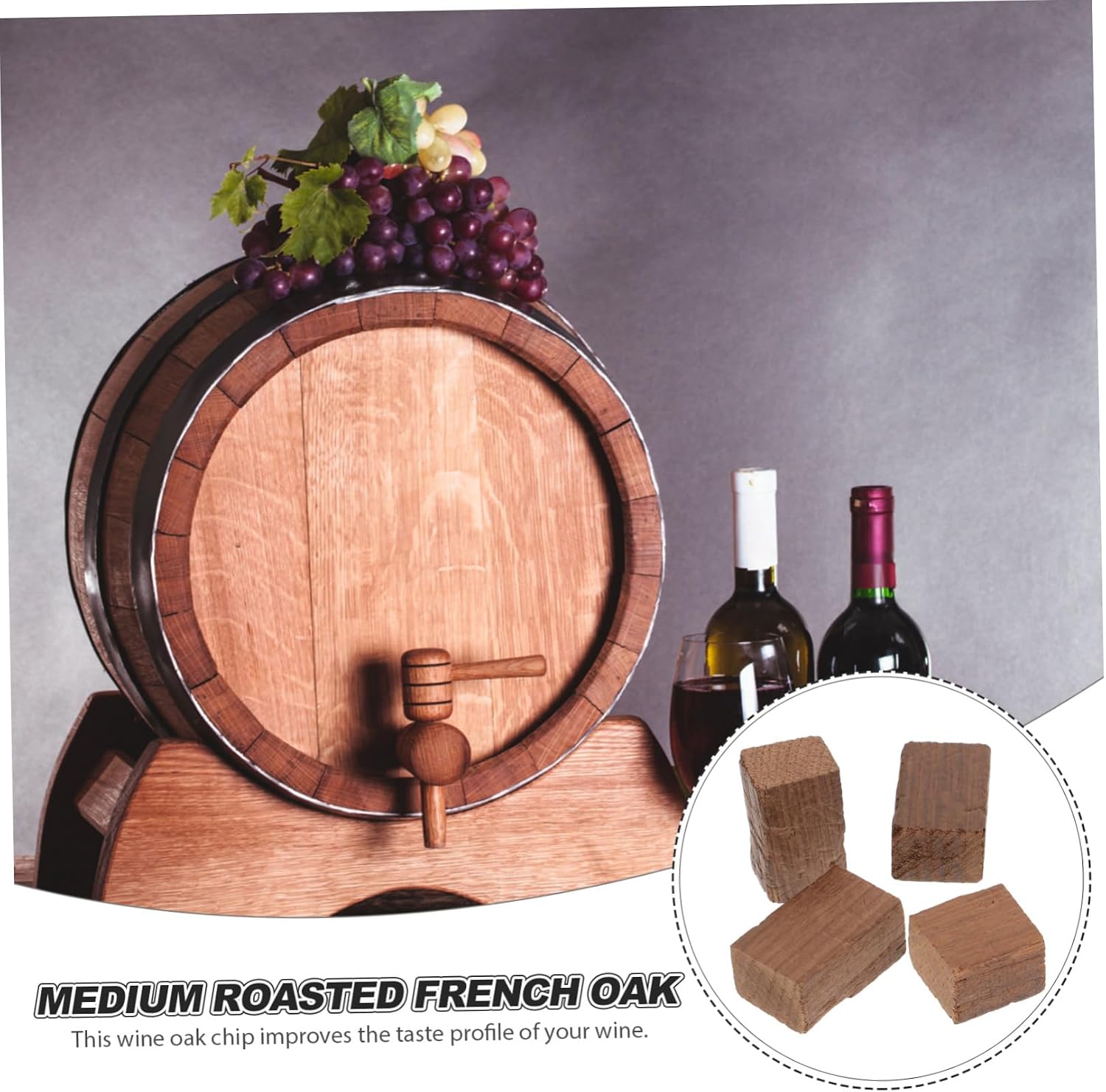 Mikinona 50g Red Wine Brewing Wood Chips for Home Winemaking Toasted Wood to Enhance Wine Aroma and Flavor Random Shape