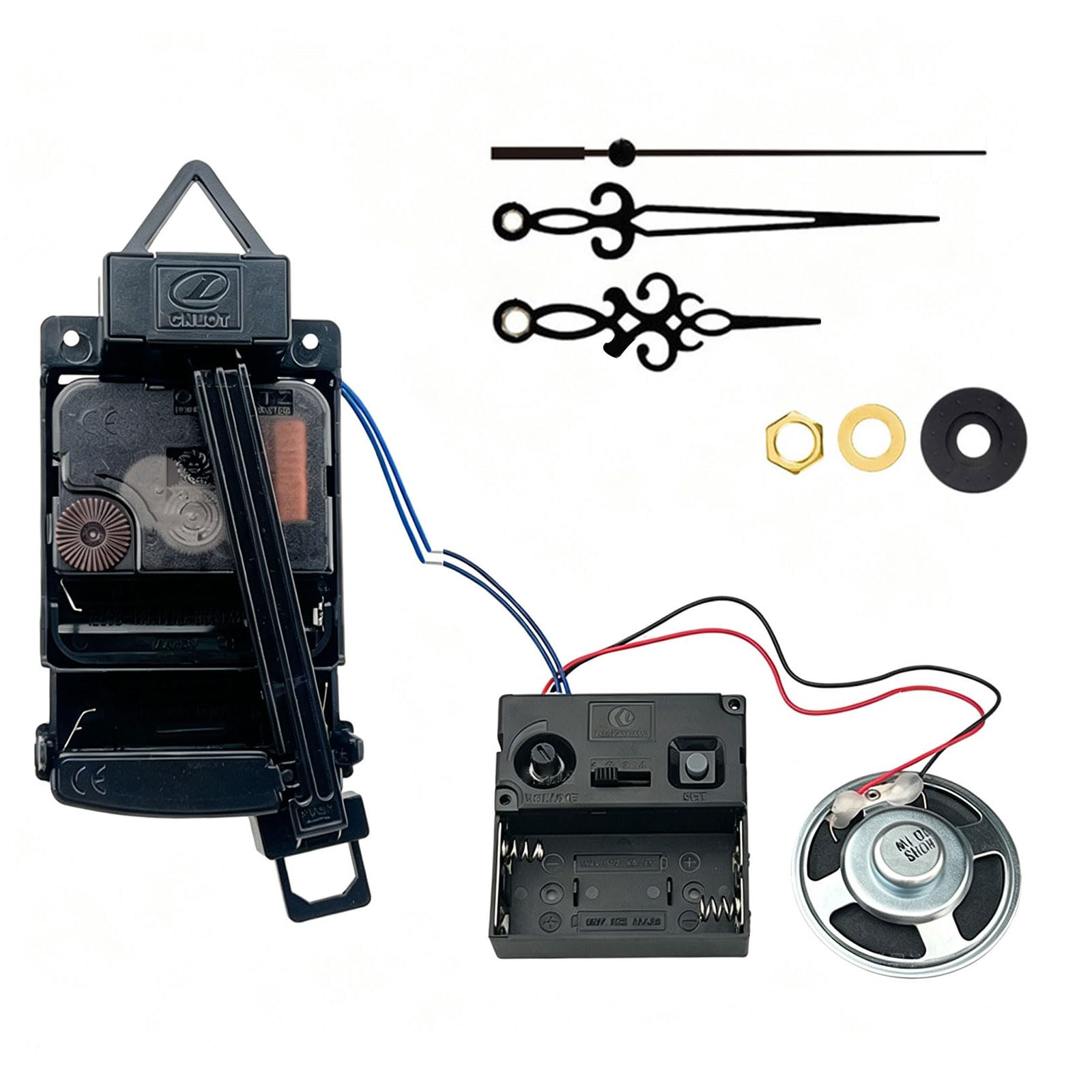 TFAOYS Quartzs Pendulum Clock Movement Mechanism with Hands Music Chimes Box Set for Wall Clock Repair Parts Replacement Accessories Wall Repair Parts Set