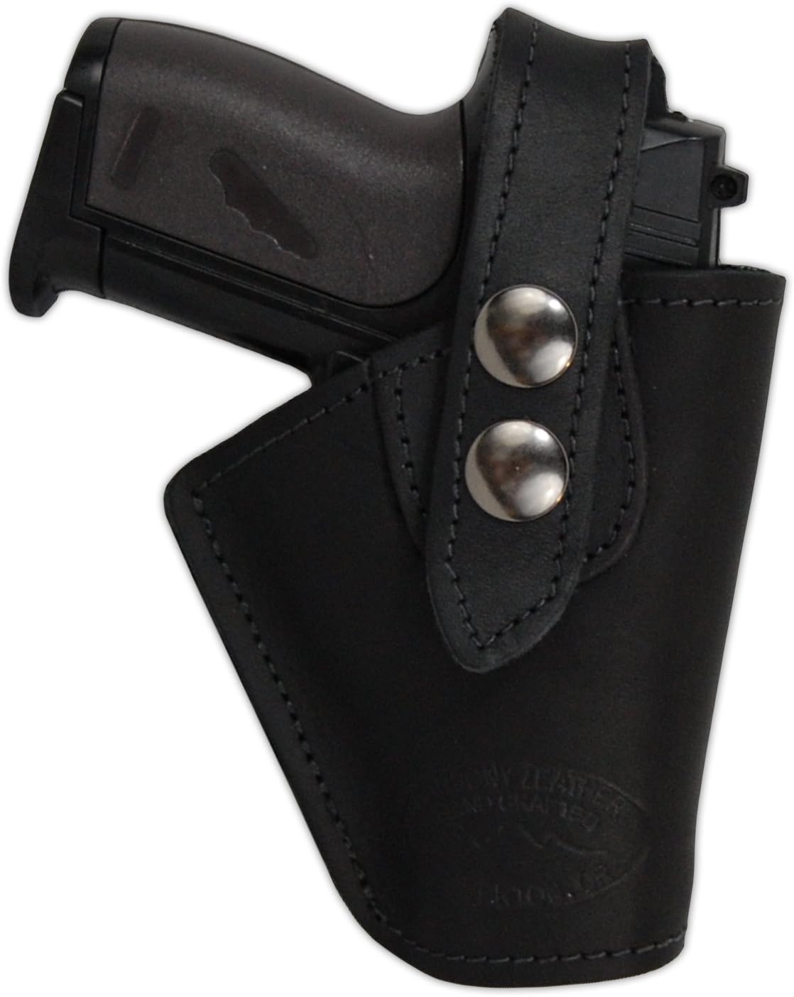 New Barsony Black Leather OWB Belt Clip Holster for Mini 22 25 .380