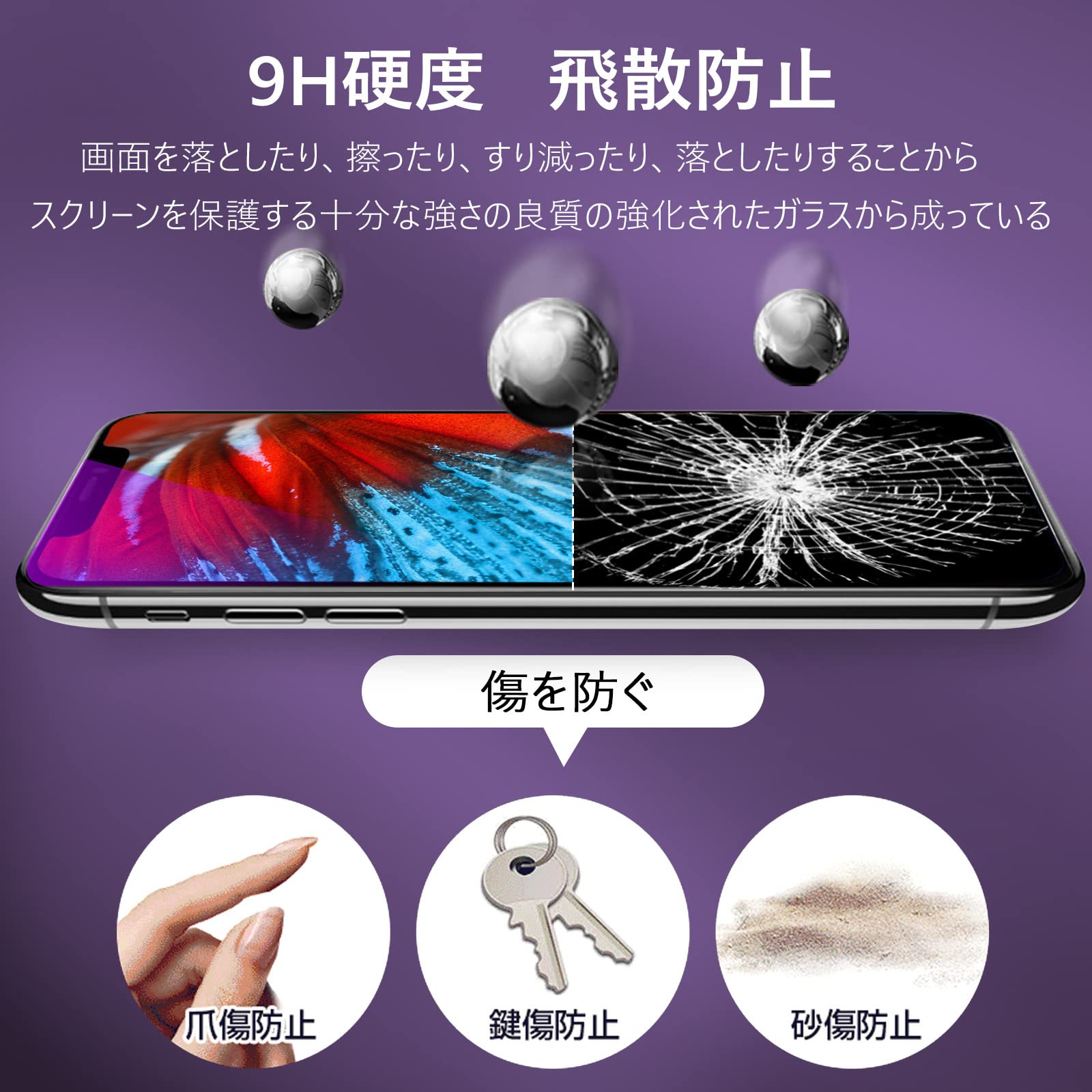 Amazon | iPhoneXR ガラスフィルム ブルーライトカット 【2枚セット 
