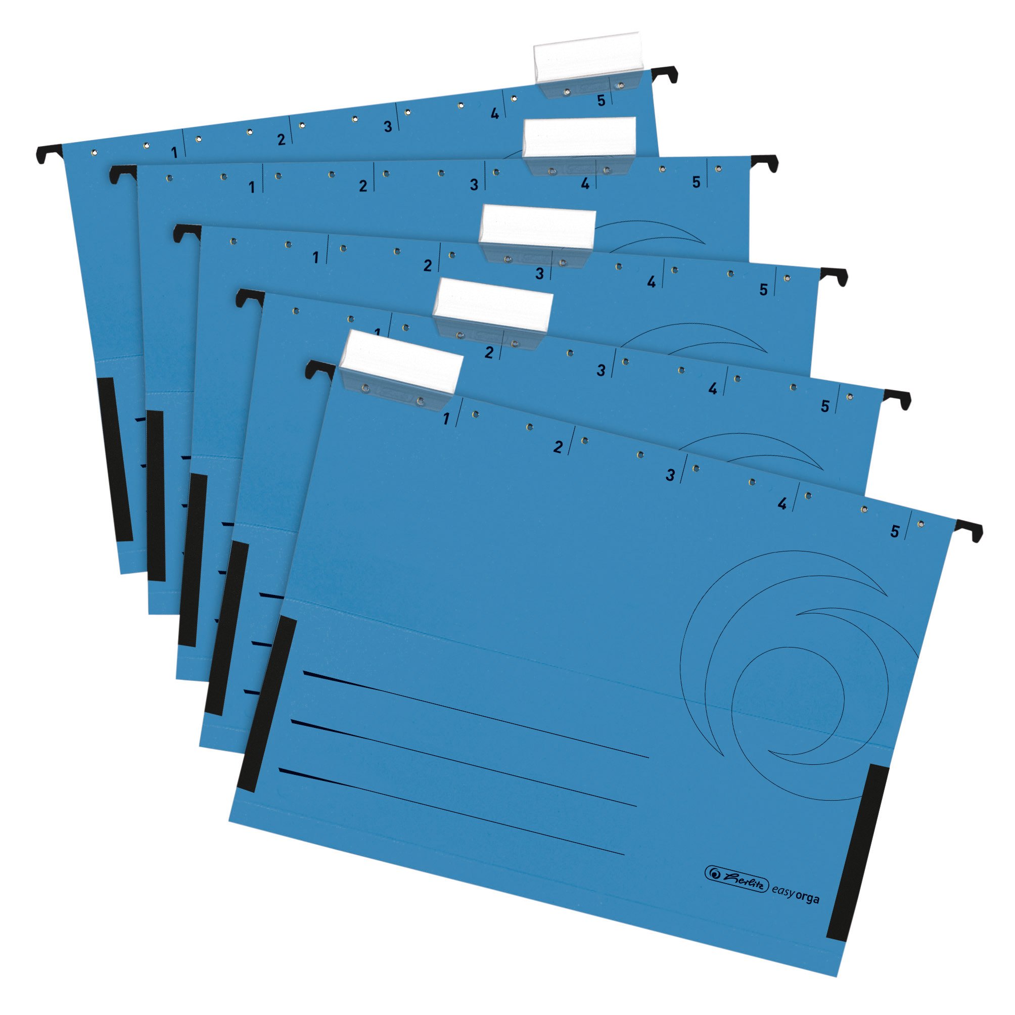 Herlitz A4 Suspension File Pocket - Blue (5 Pieces)