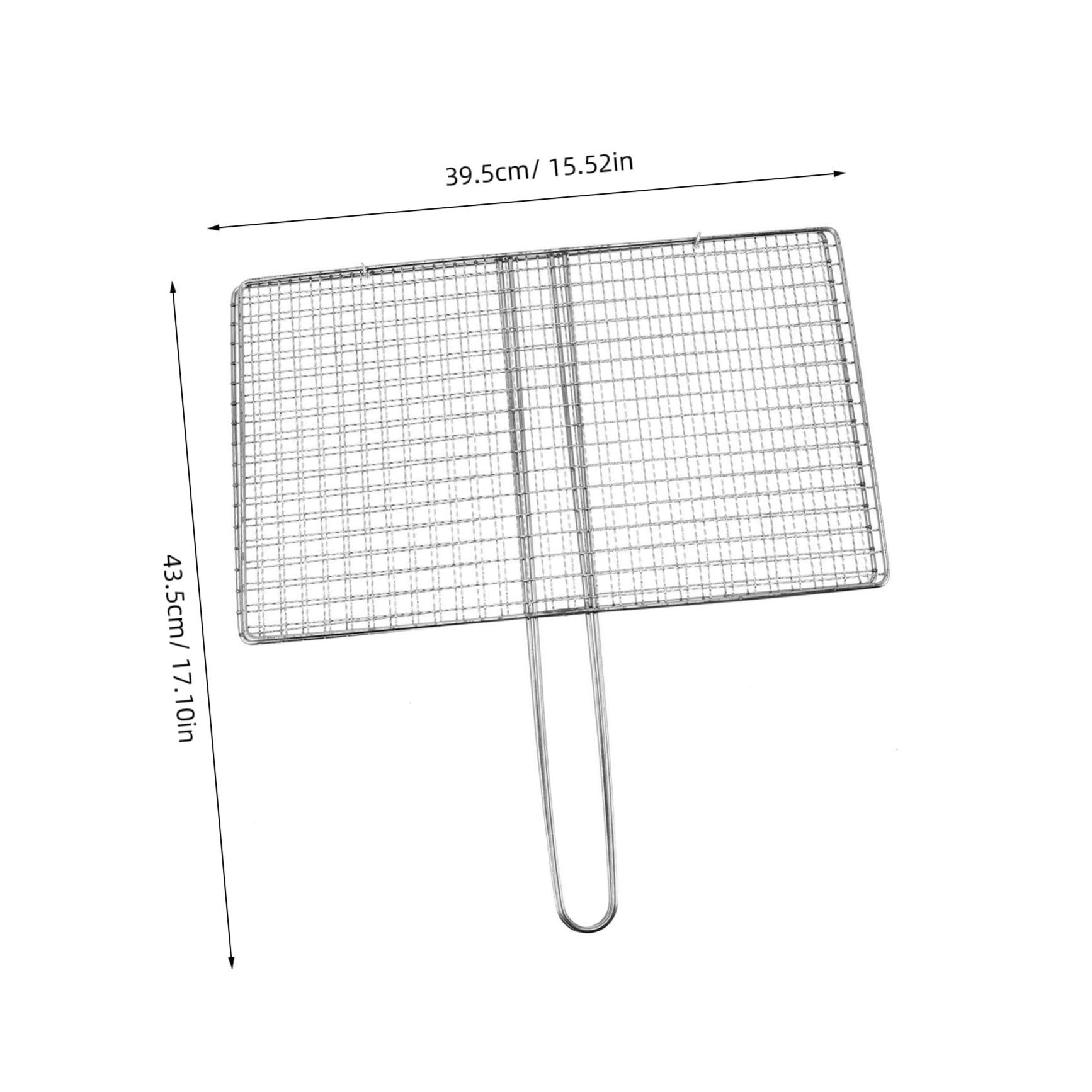 GALPADA BBQ Grill Baskets Stainless Steel Fish Grill Rack Metal Barbecue Net for Grilled Fish